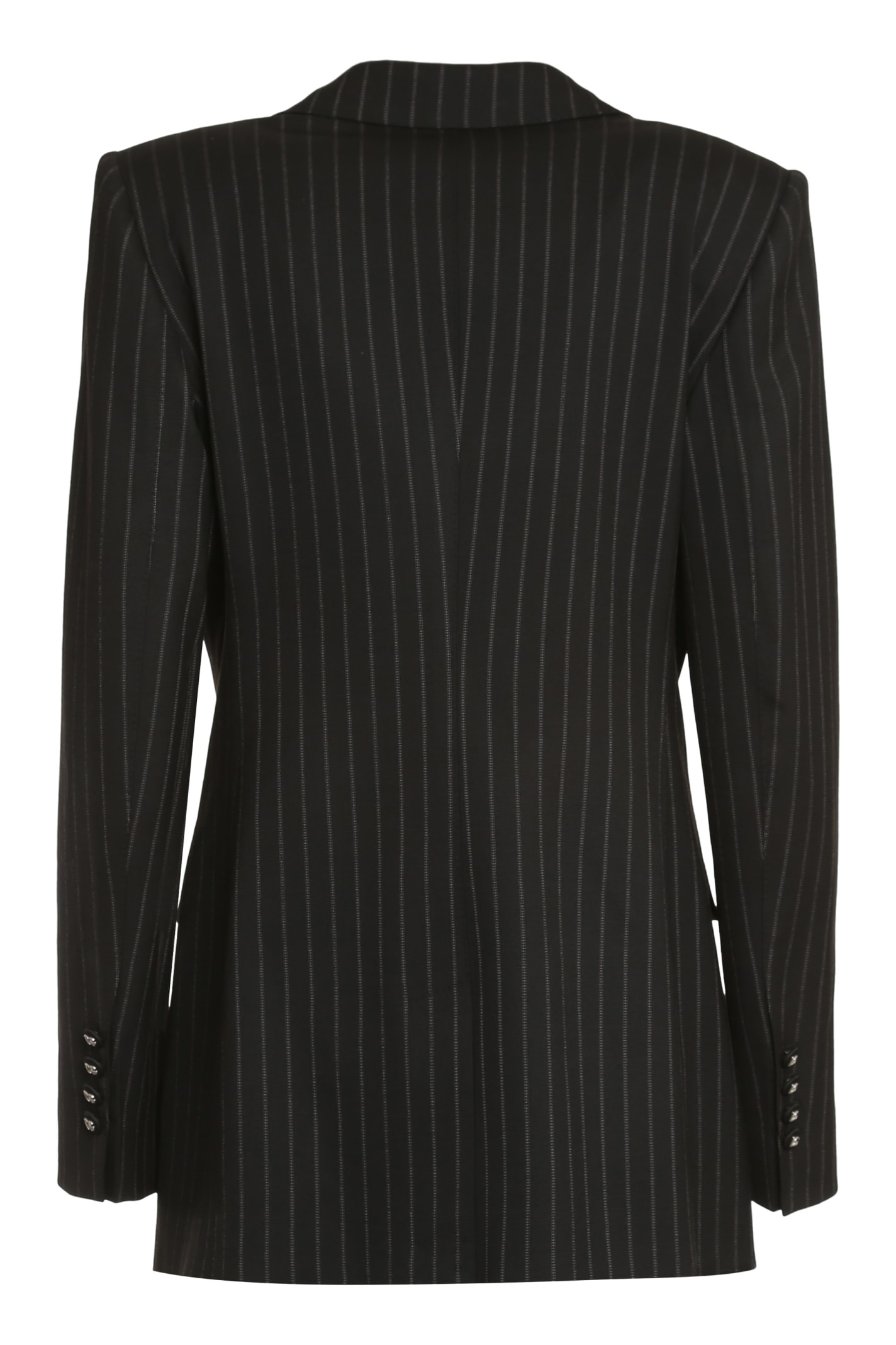 Dolce & Gabbana Dolce Gabbana Single-breasted Pinstriped Jacket In Black