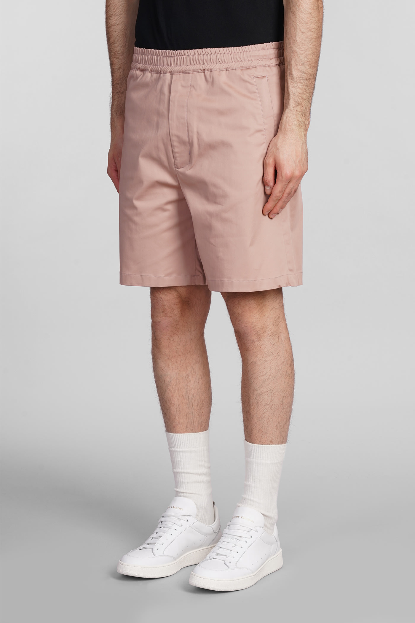 Shop Low Brand Tokyo Zio Shorts In Rose-pink Cotton