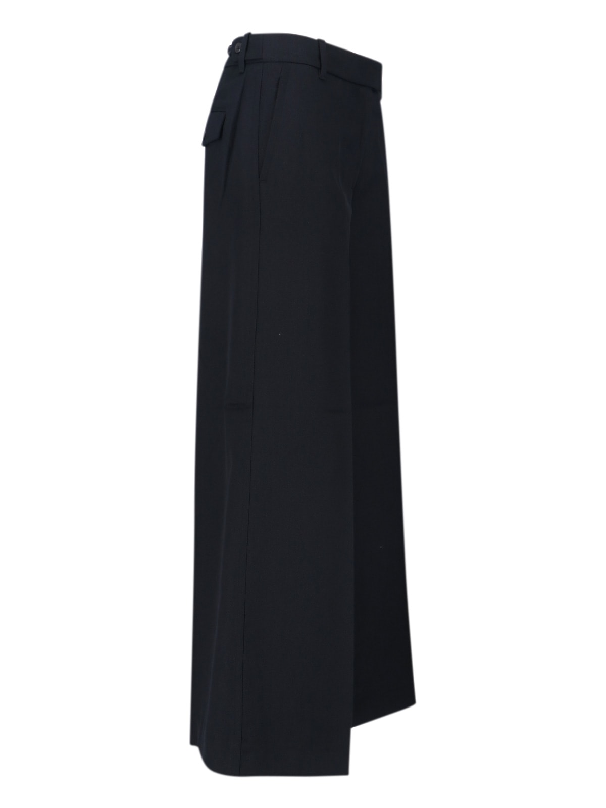 Calvin Klein Wool Blend Pants In Black
