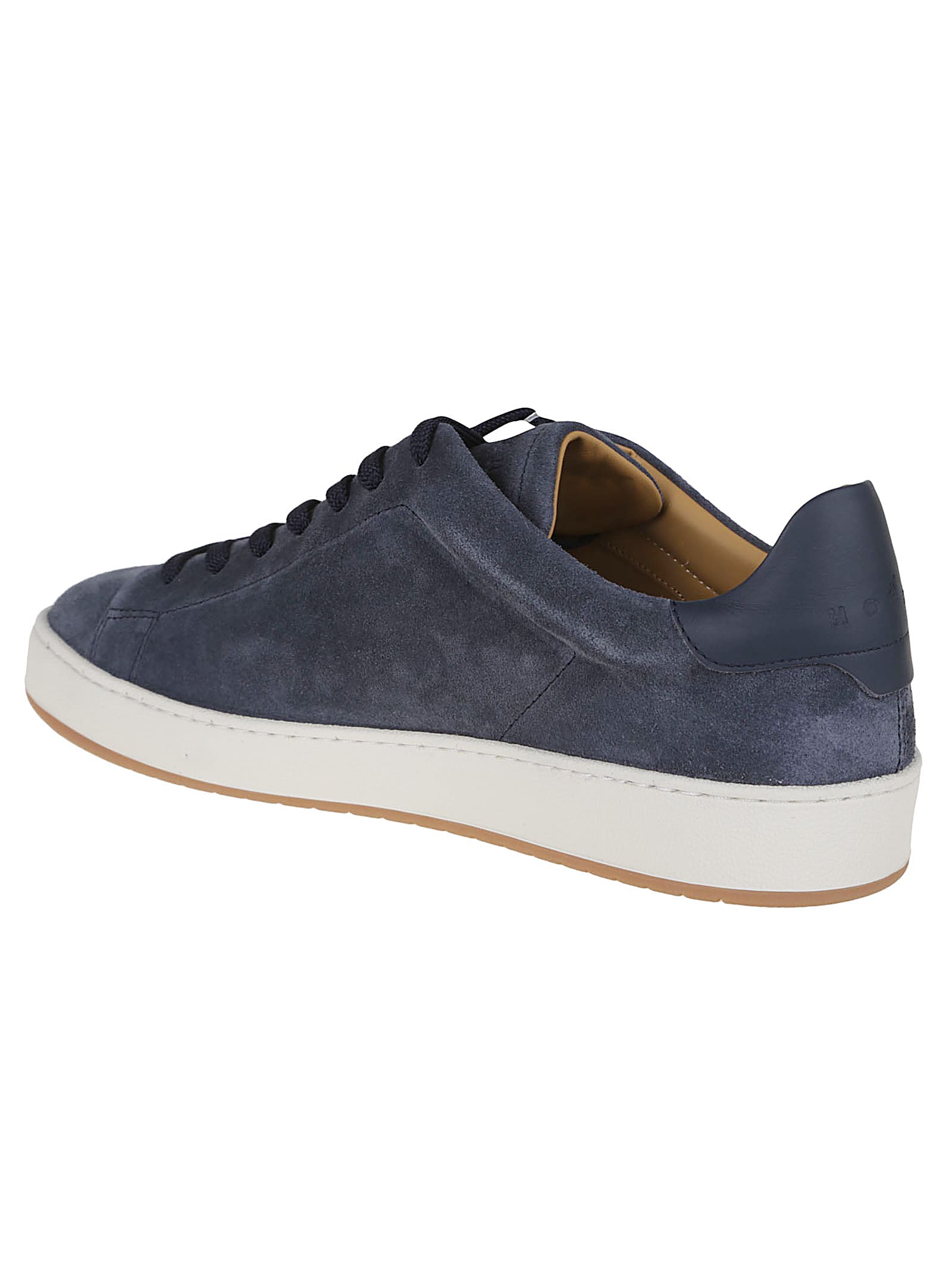 Hogan Perforated Grey Sneakers With Artisanal Washing Treatment In Blu Tuareg