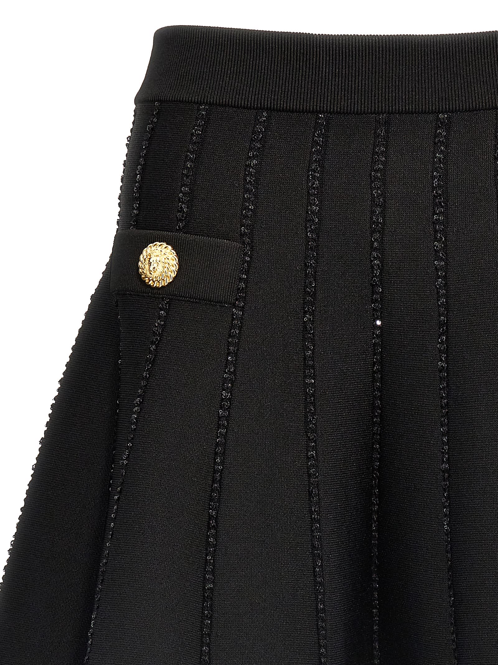 BALMAIN SEQUIN SKIRT