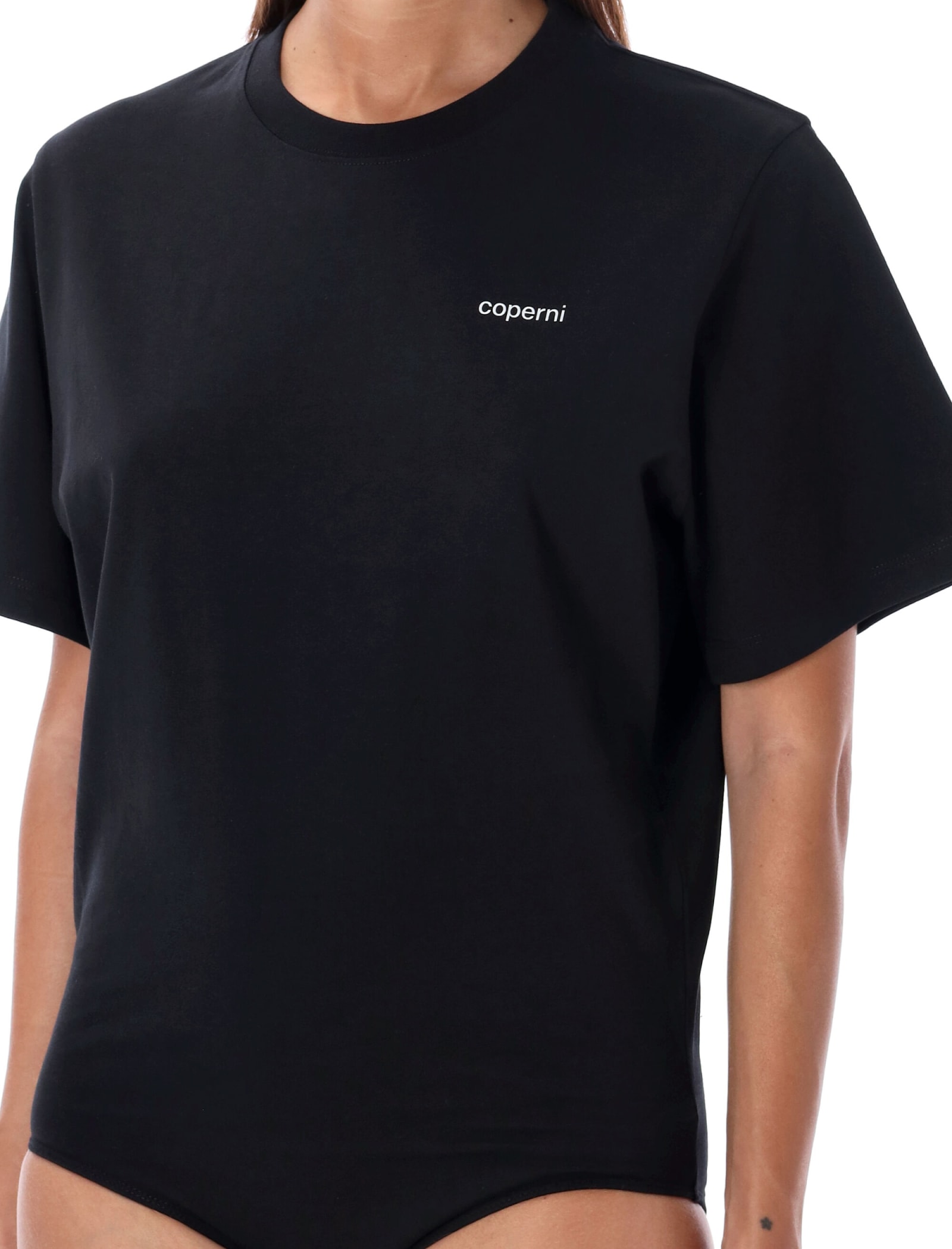 Shop Coperni Body T-shirt In Black/white