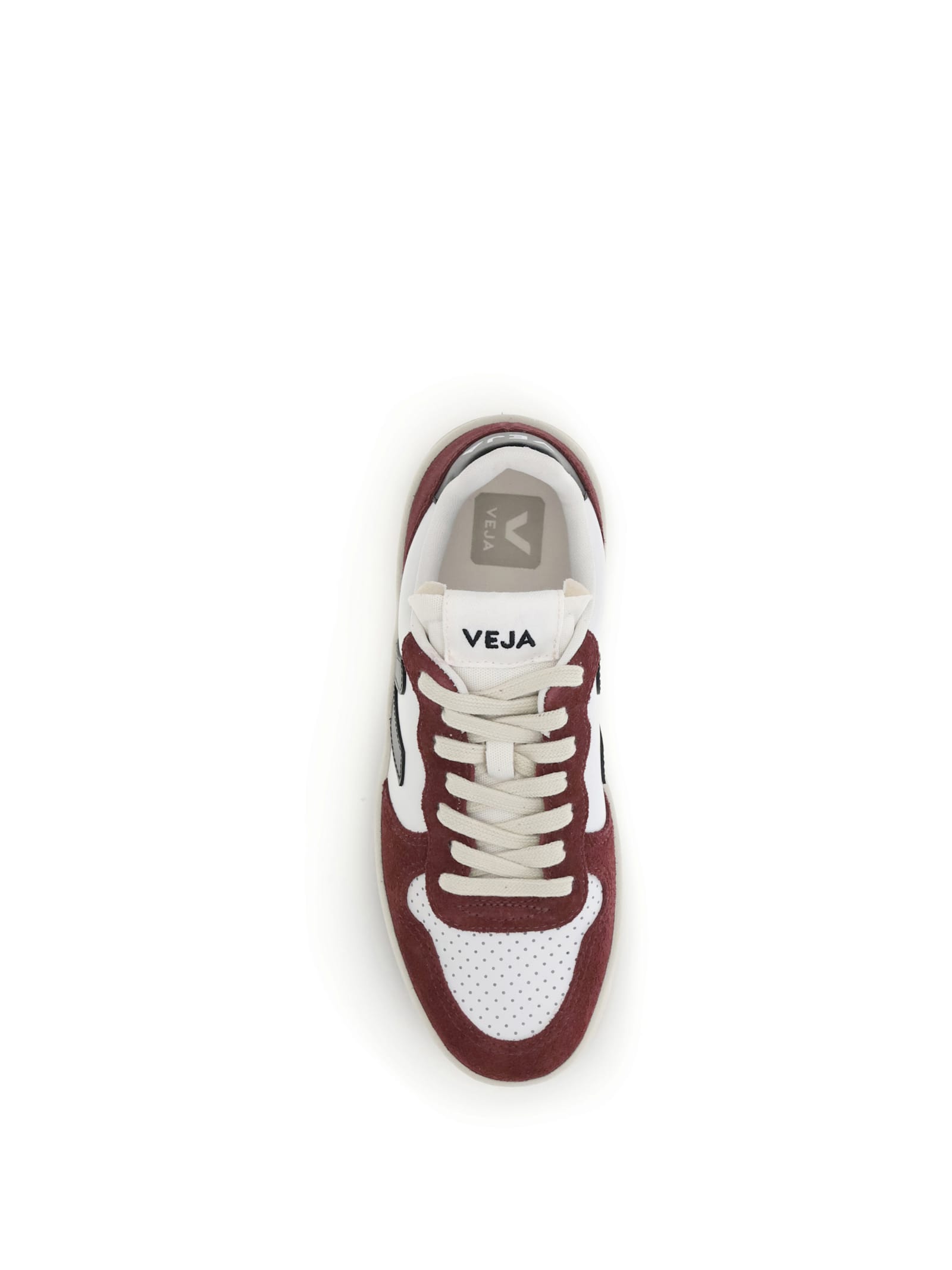 Veja Low-top Calf Leather Sneakers With Suede Overlays In Multi