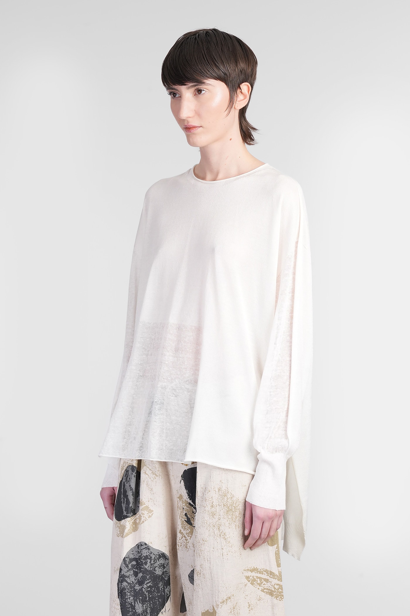 Yohji Yamamoto Topwear In Beige Wool And Polyester In Beige