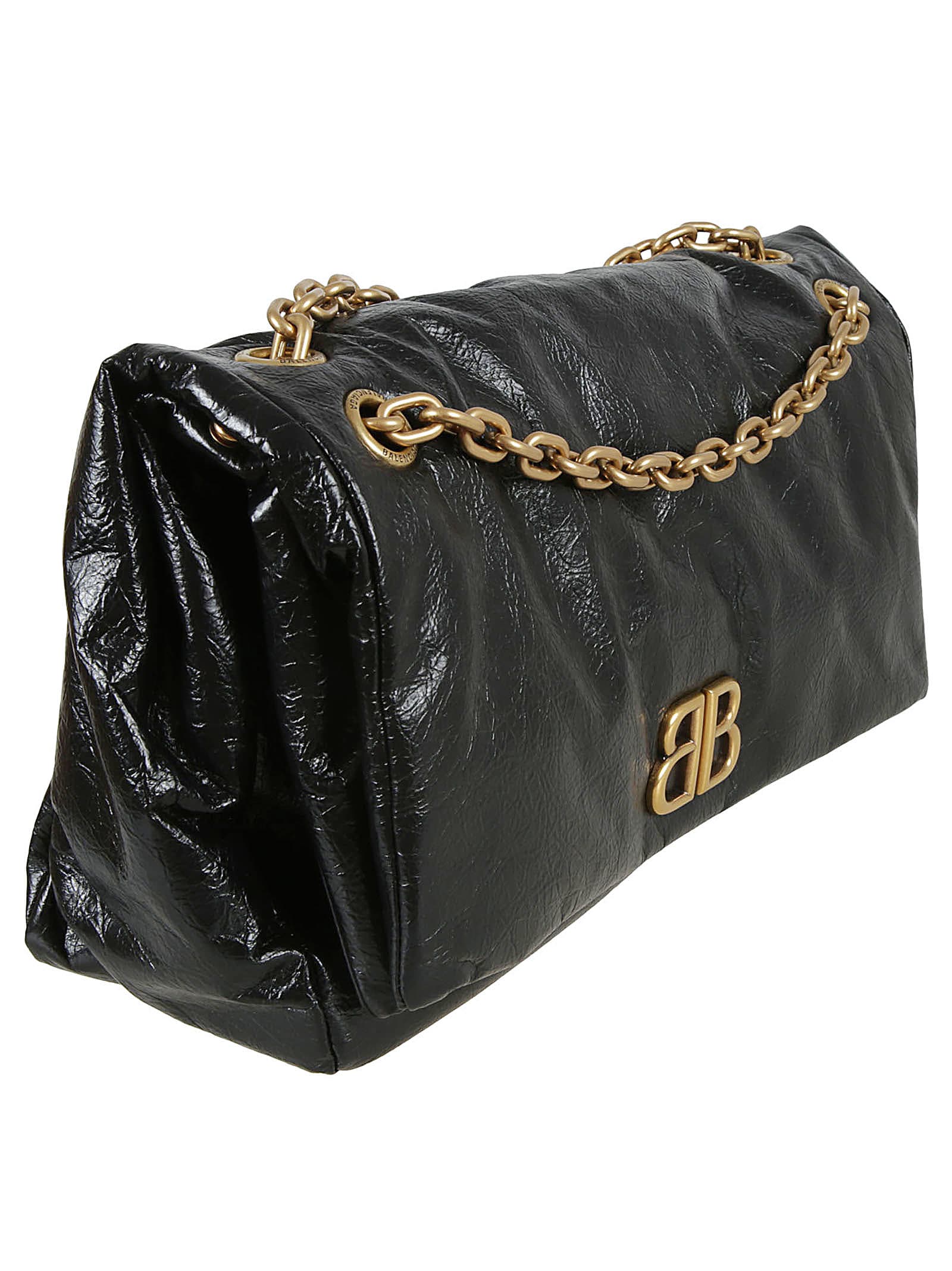 Balenciaga Medium Monk Shoulder Bag In Black