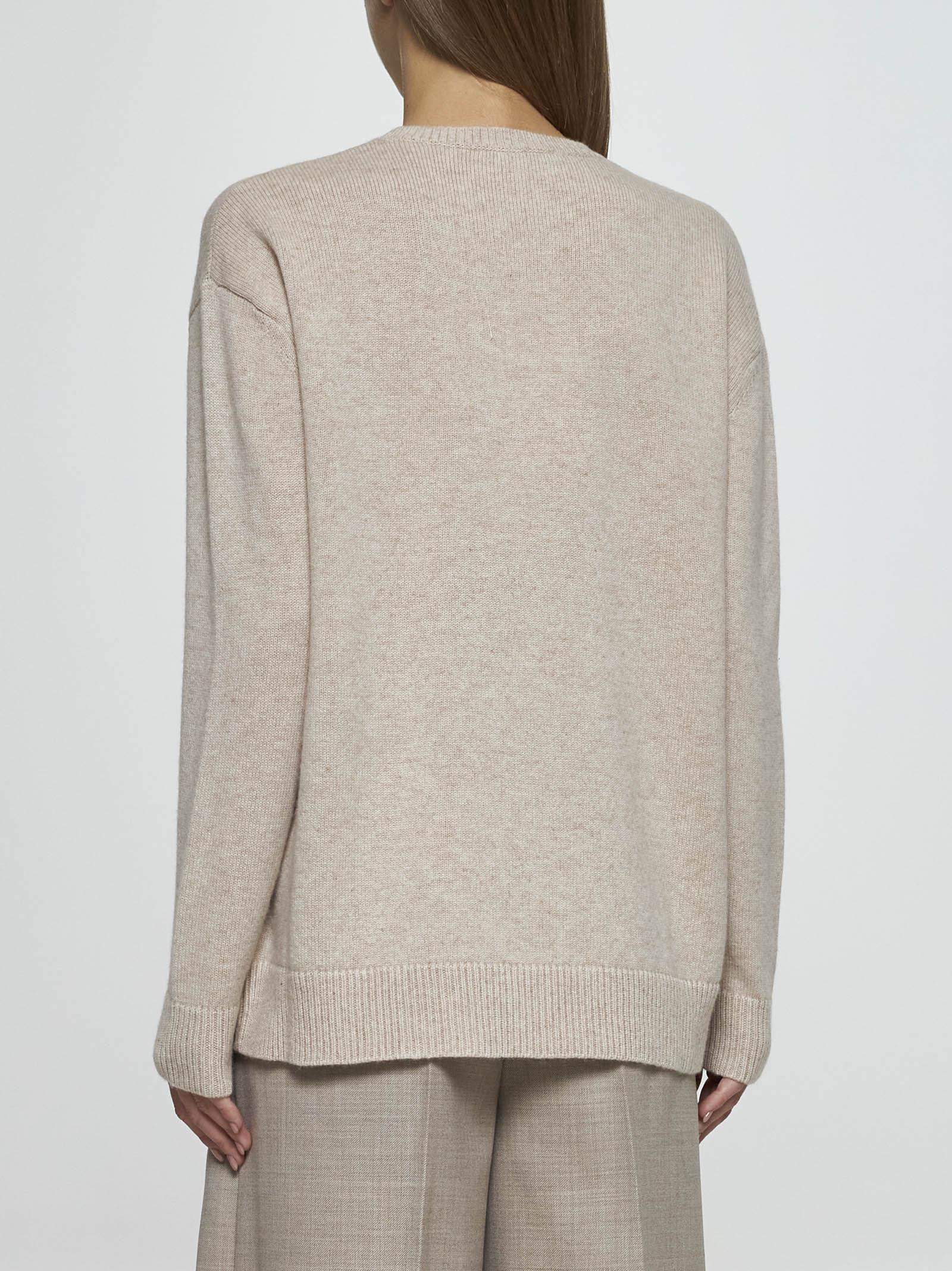 Shop Max Mara Plata Wool And Cashmere Sweater In Neutrals