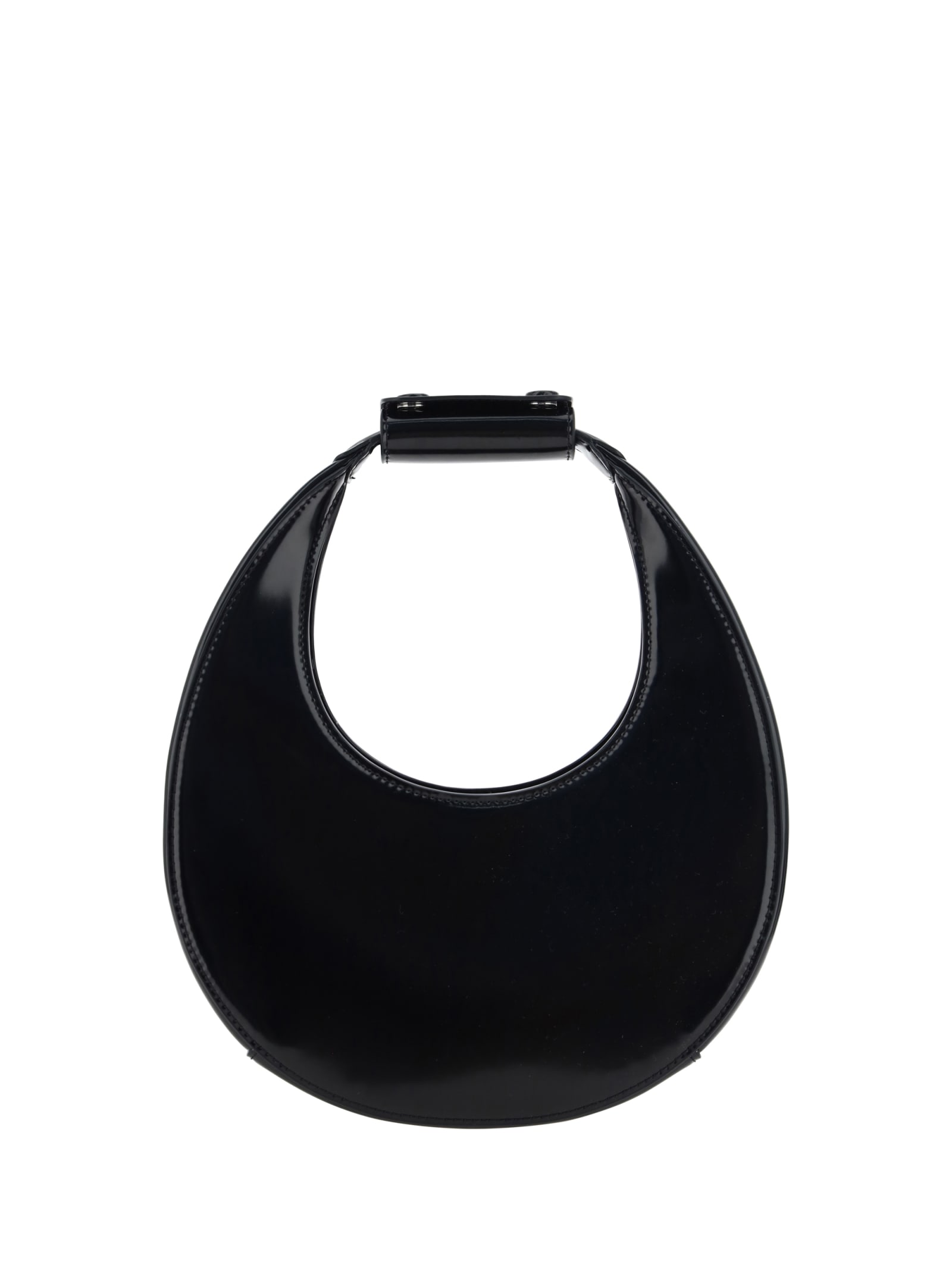 Shop Staud Mini Moon Handbag In Black