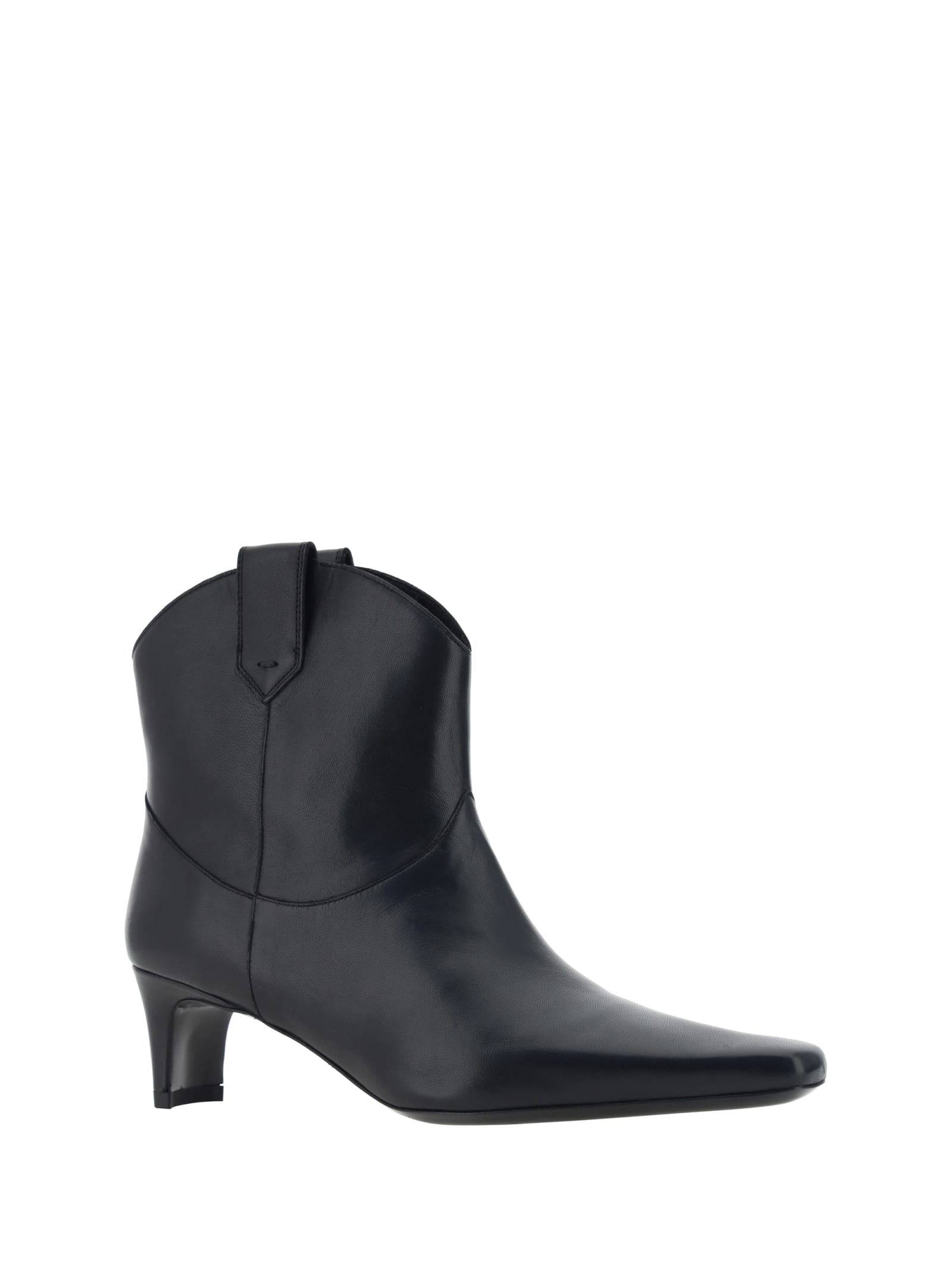 Shop Staud Western Wally Ankle Boots In Black