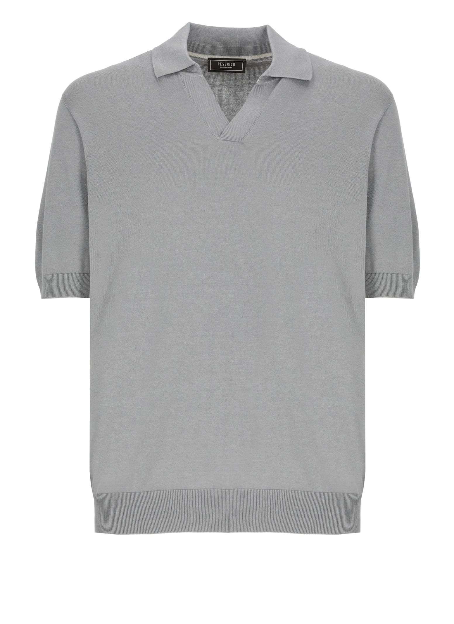 Cotton And Silk Polo Shirt