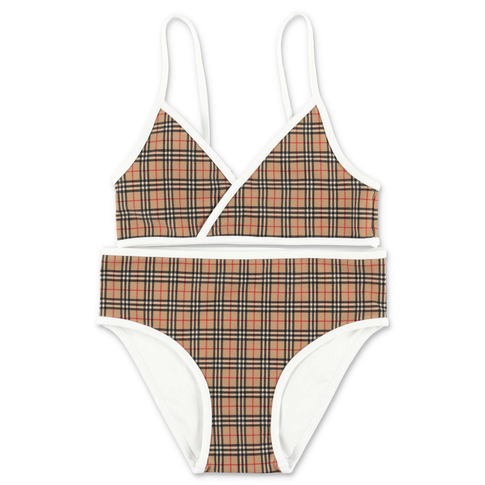 Burberry Costume Due Pezzi Check In Lycra