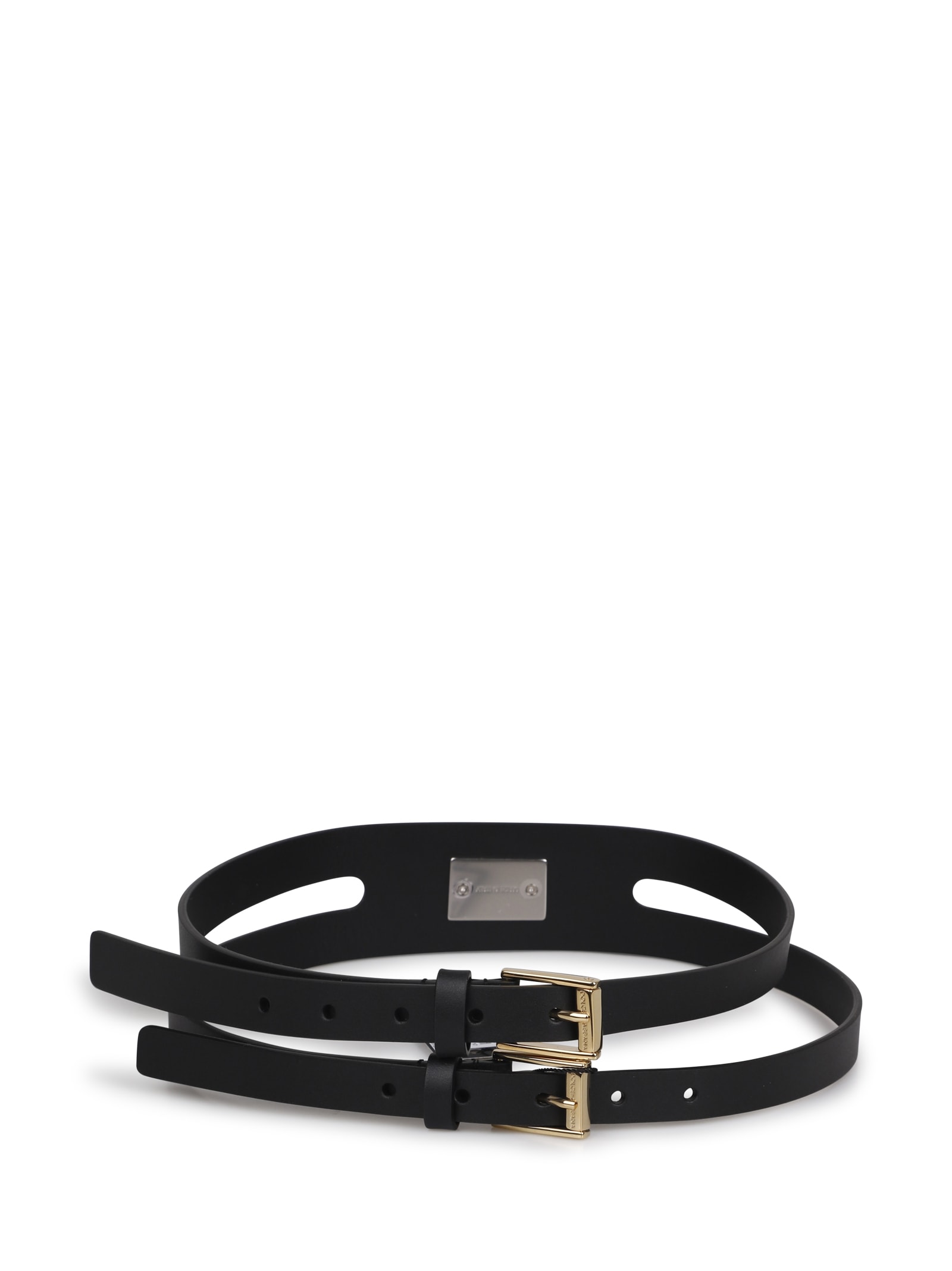 Shop Dolce & Gabbana Logo-plaque Double-strap Belt