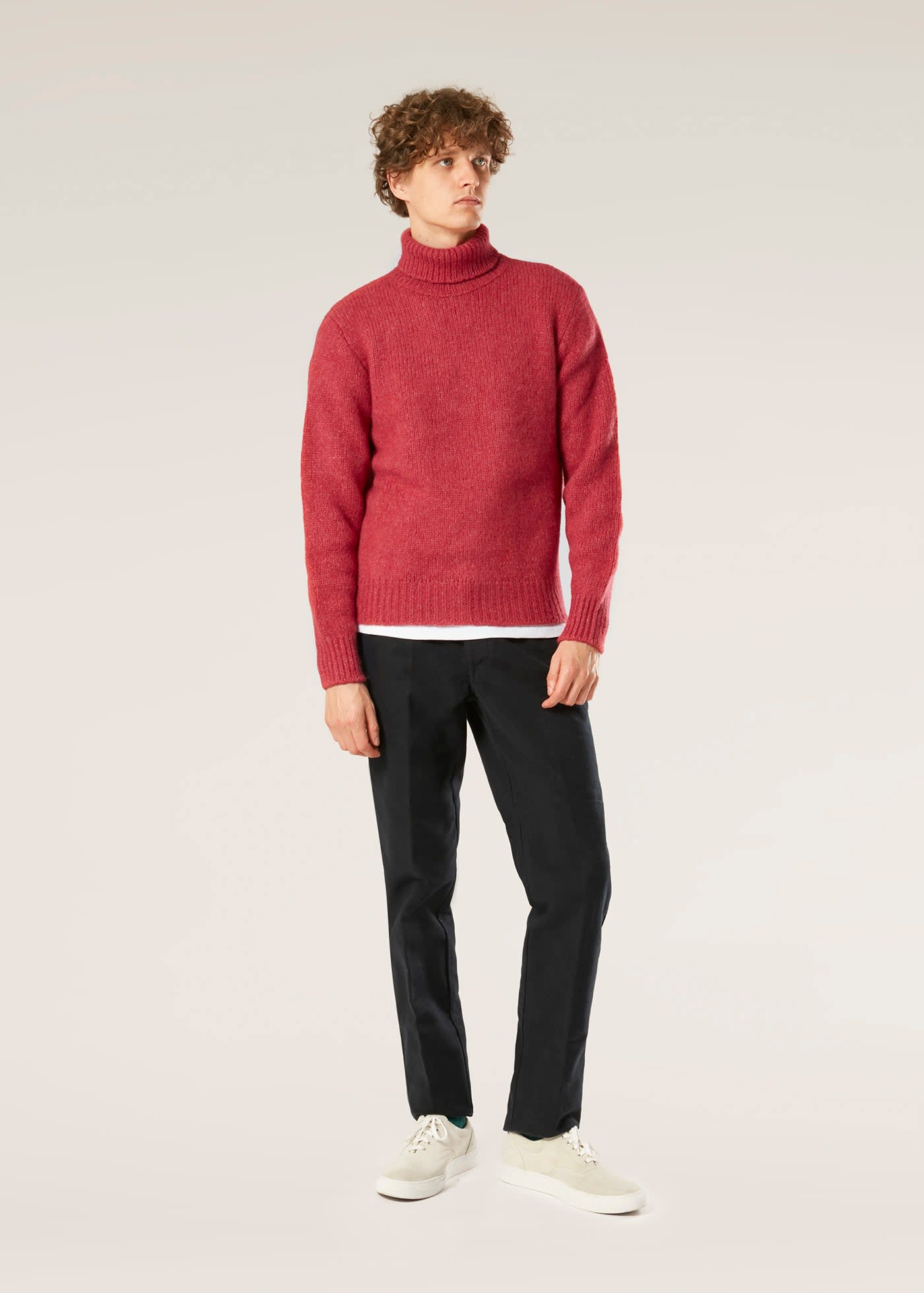 Shop Doppiaa Aamintore Red Wool Turtleneck