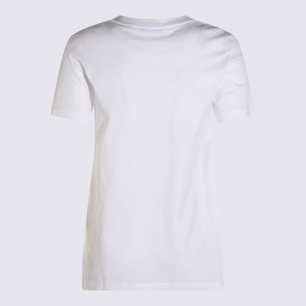 Max Mara Cotton Crew Neck Graphic Print T-shirt In White