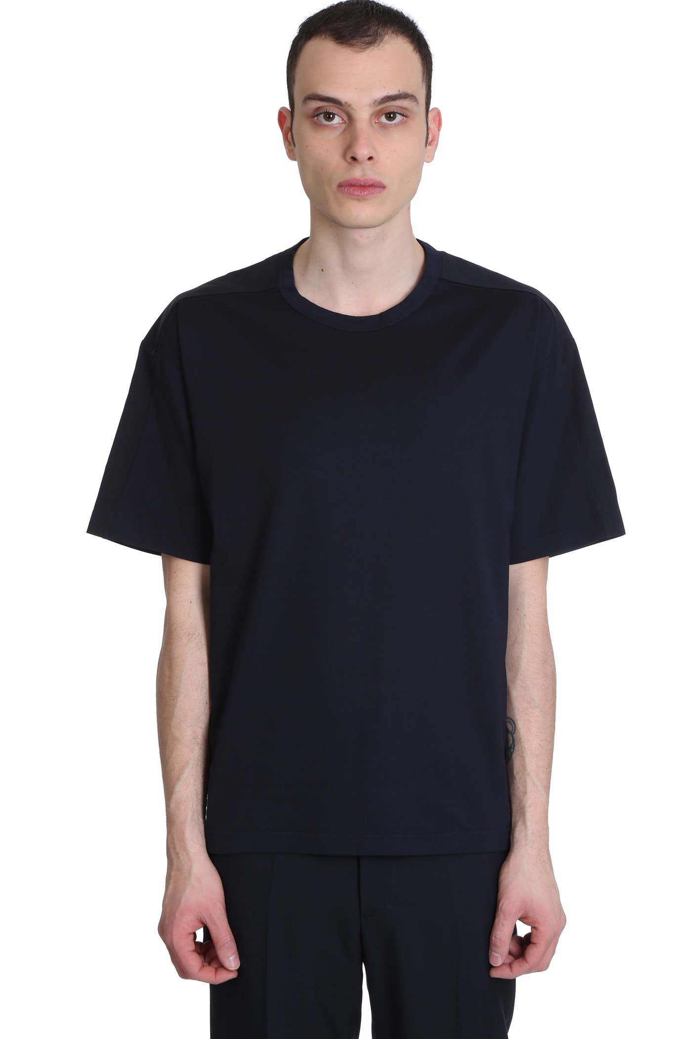 Marni T-shirt In Blue Cotton And Nylon