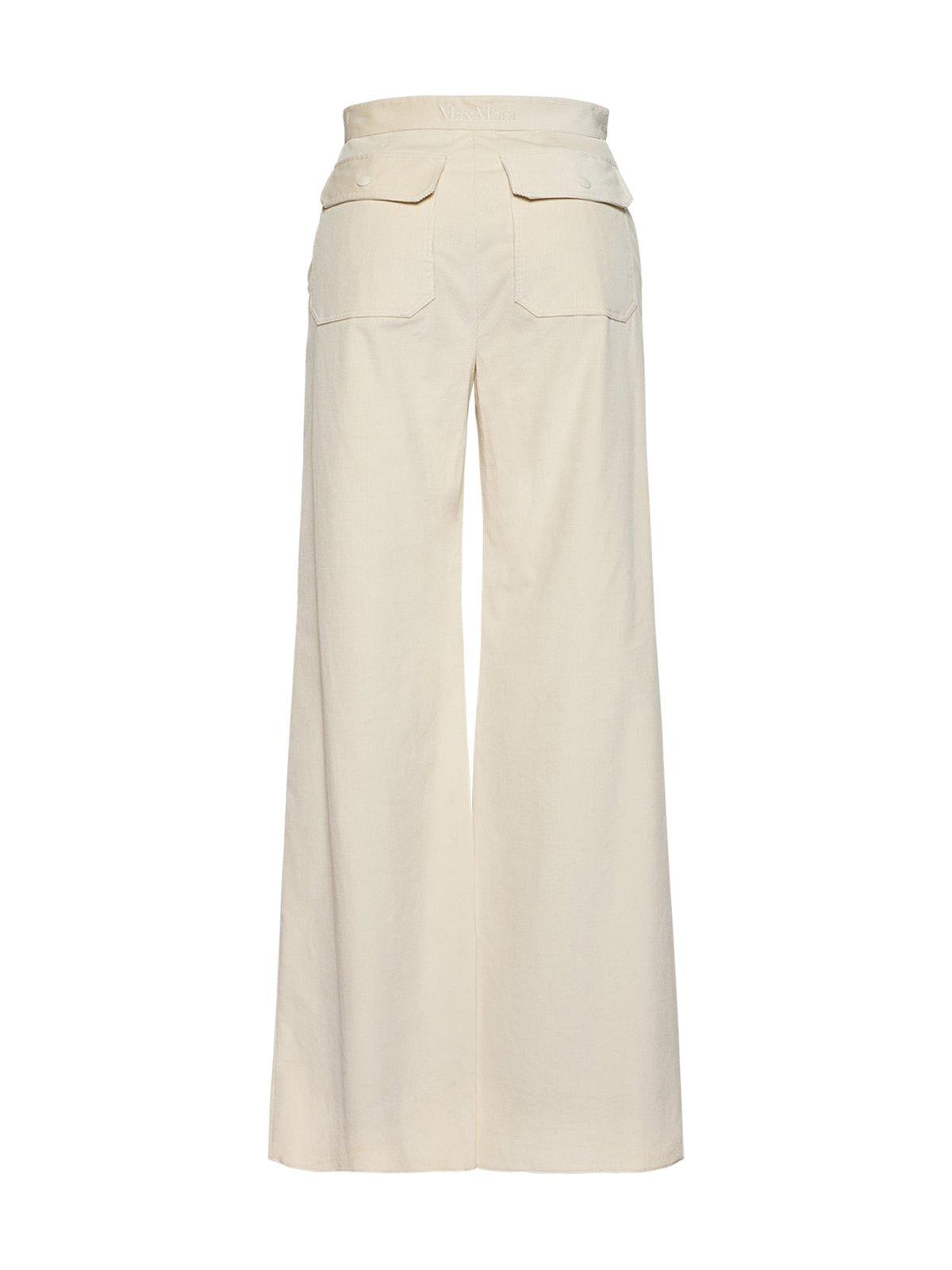 Shop Max Mara High Waist Regular Fit Trousers In Beige