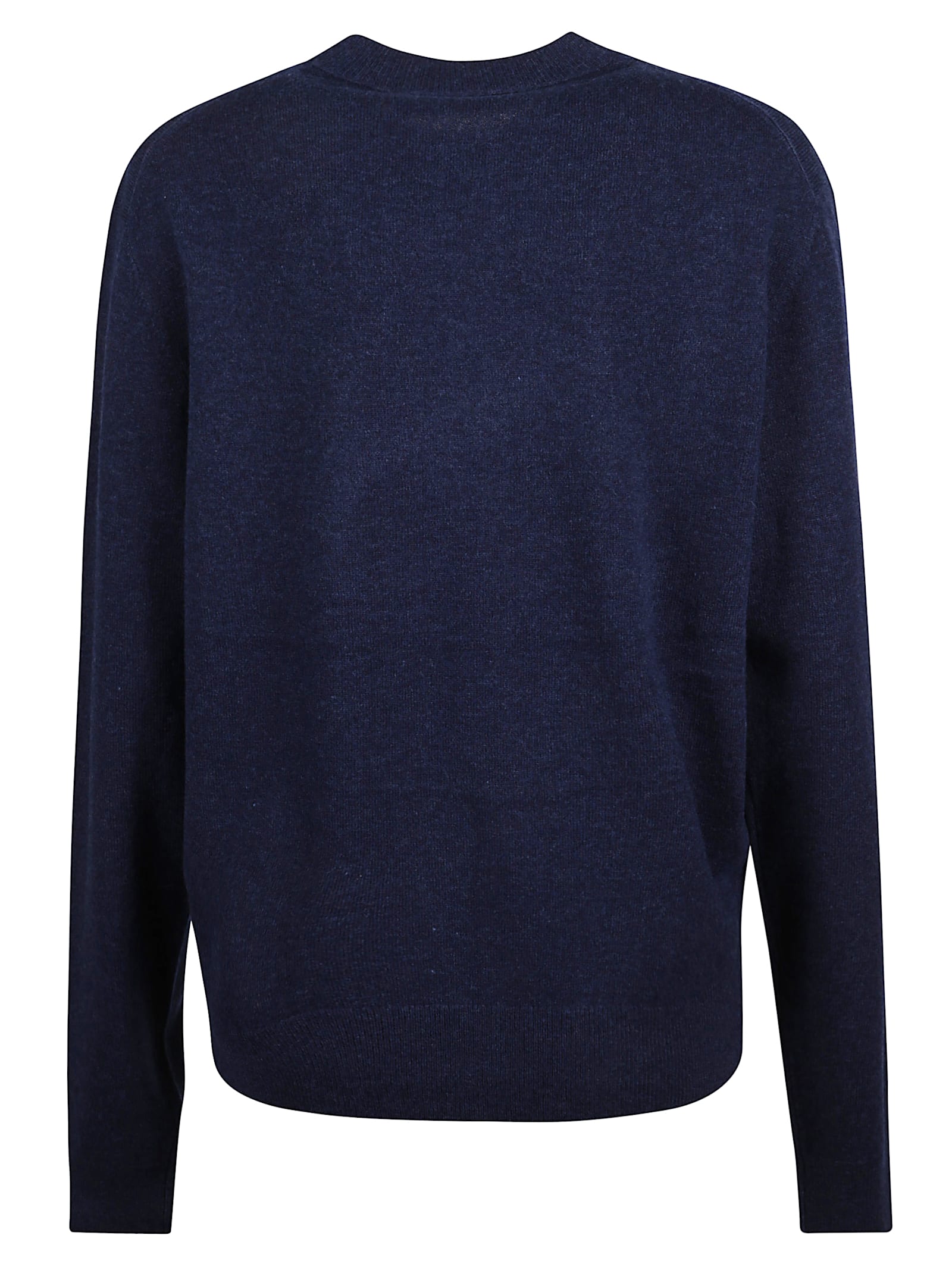 Acne Studios Crew-neck Sweater With Face Micro Logo In Blue