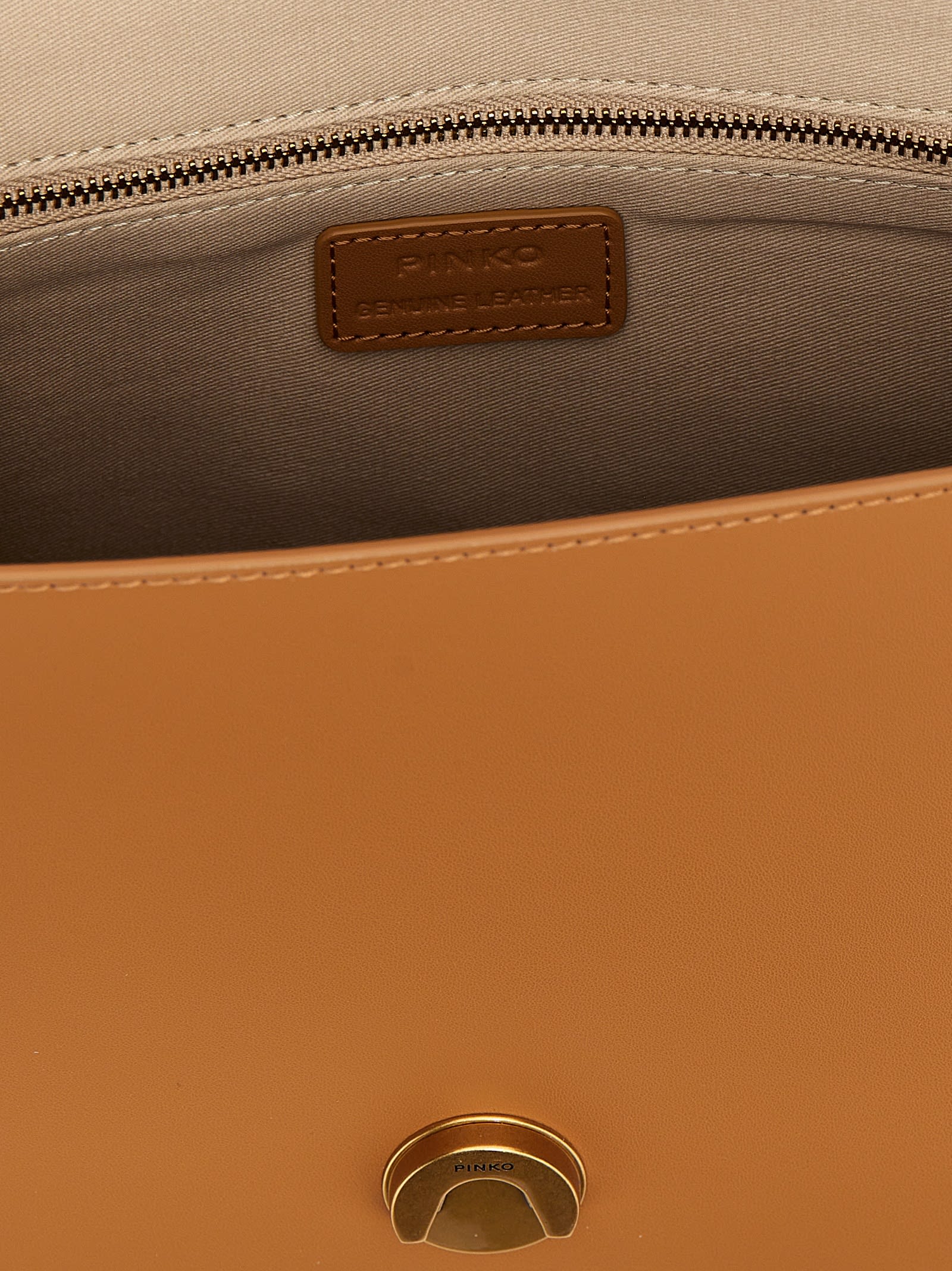 Pinko Love One Top Handle Mini Handbag In Beige