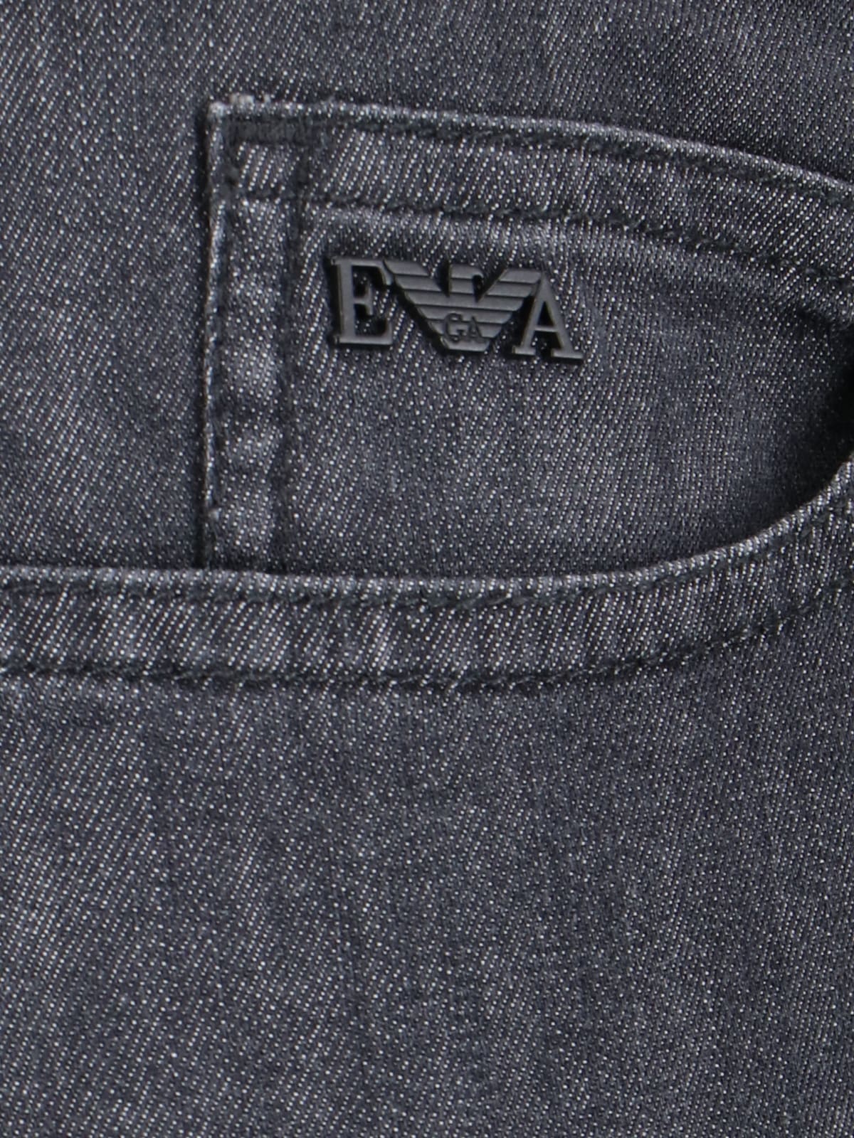 Shop Emporio Armani Straight Jeans In Black