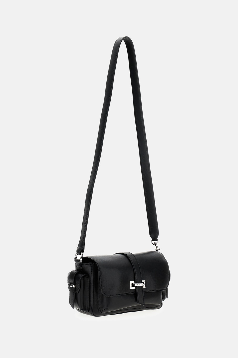 Hogan Flap Small Leather Crossbody Bag In Black