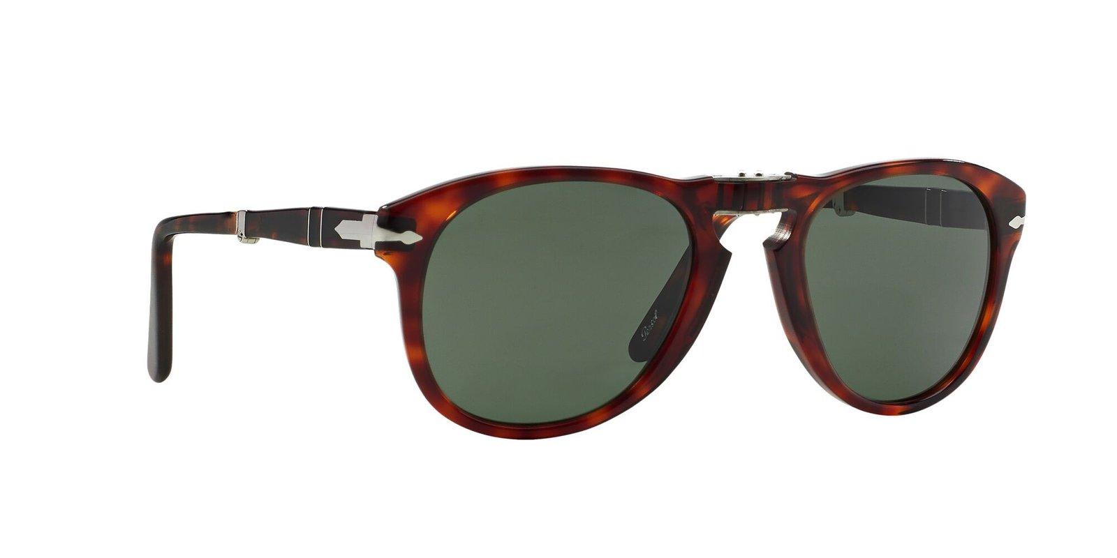 Persol 714 Round Frame Sunglasses In Brown