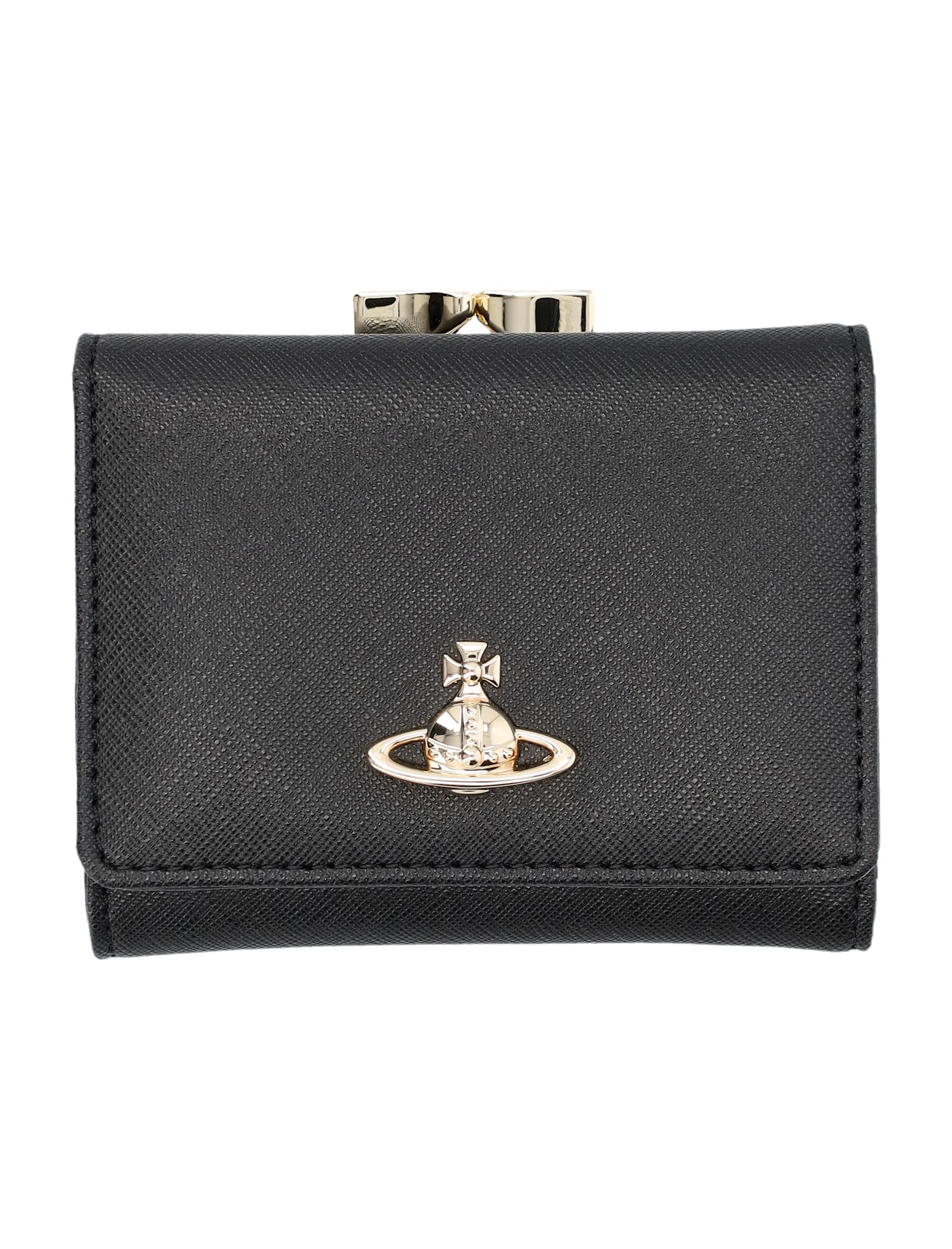 Shop Vivienne Westwood Small Frame Wallet In Black 3d Orb