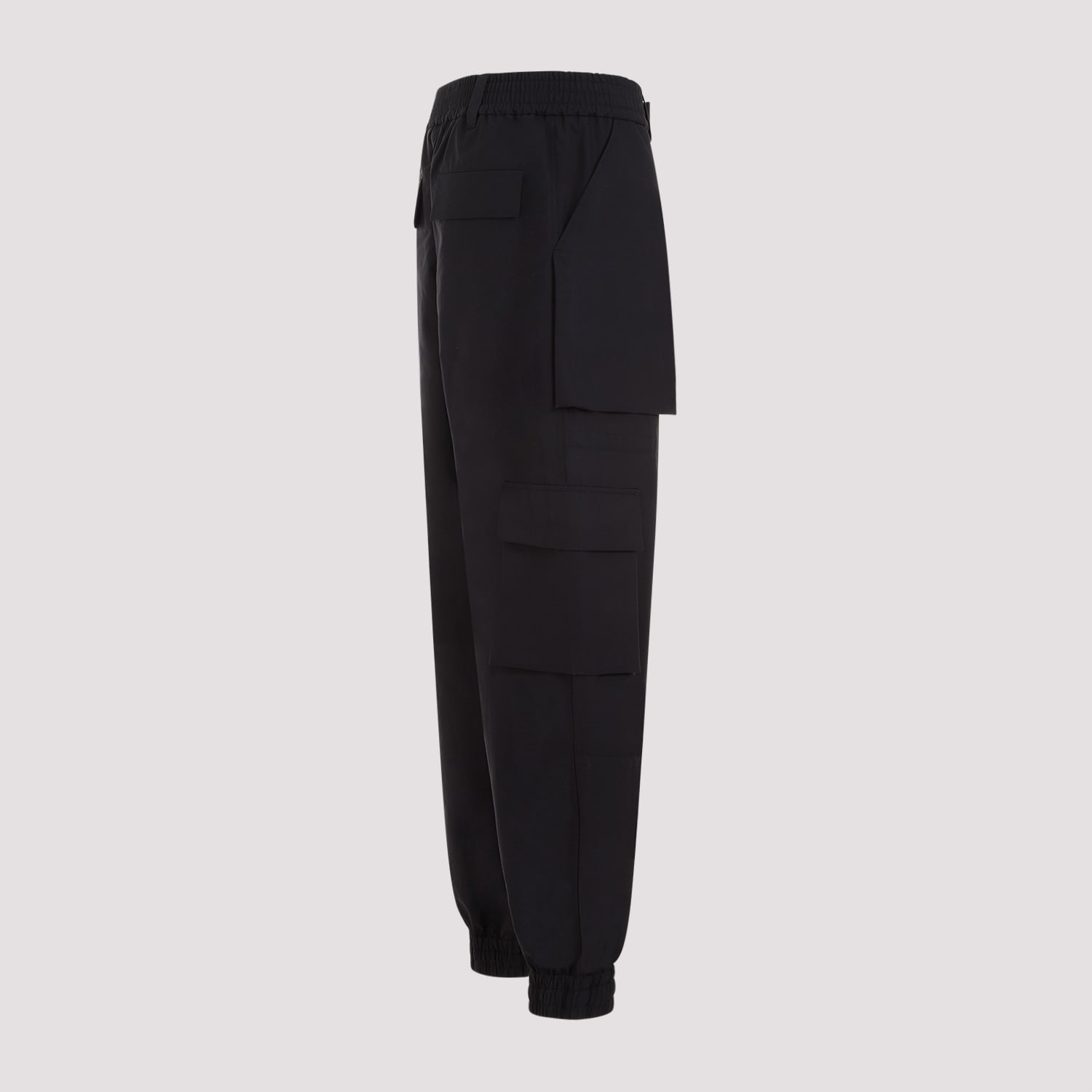 Shop Alexander Mcqueen Cotton Cargo Pants In Black