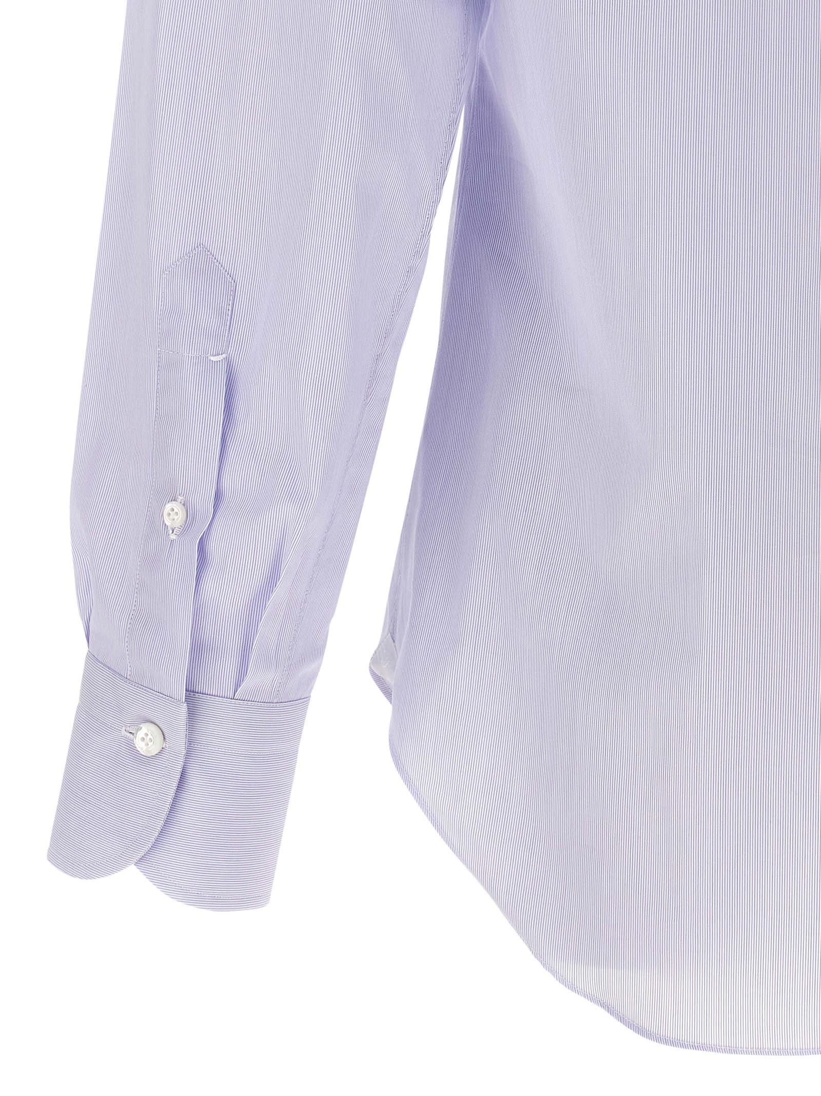 Finamore 1925 Luigi Shirt And Blouse Light Blue In Blue