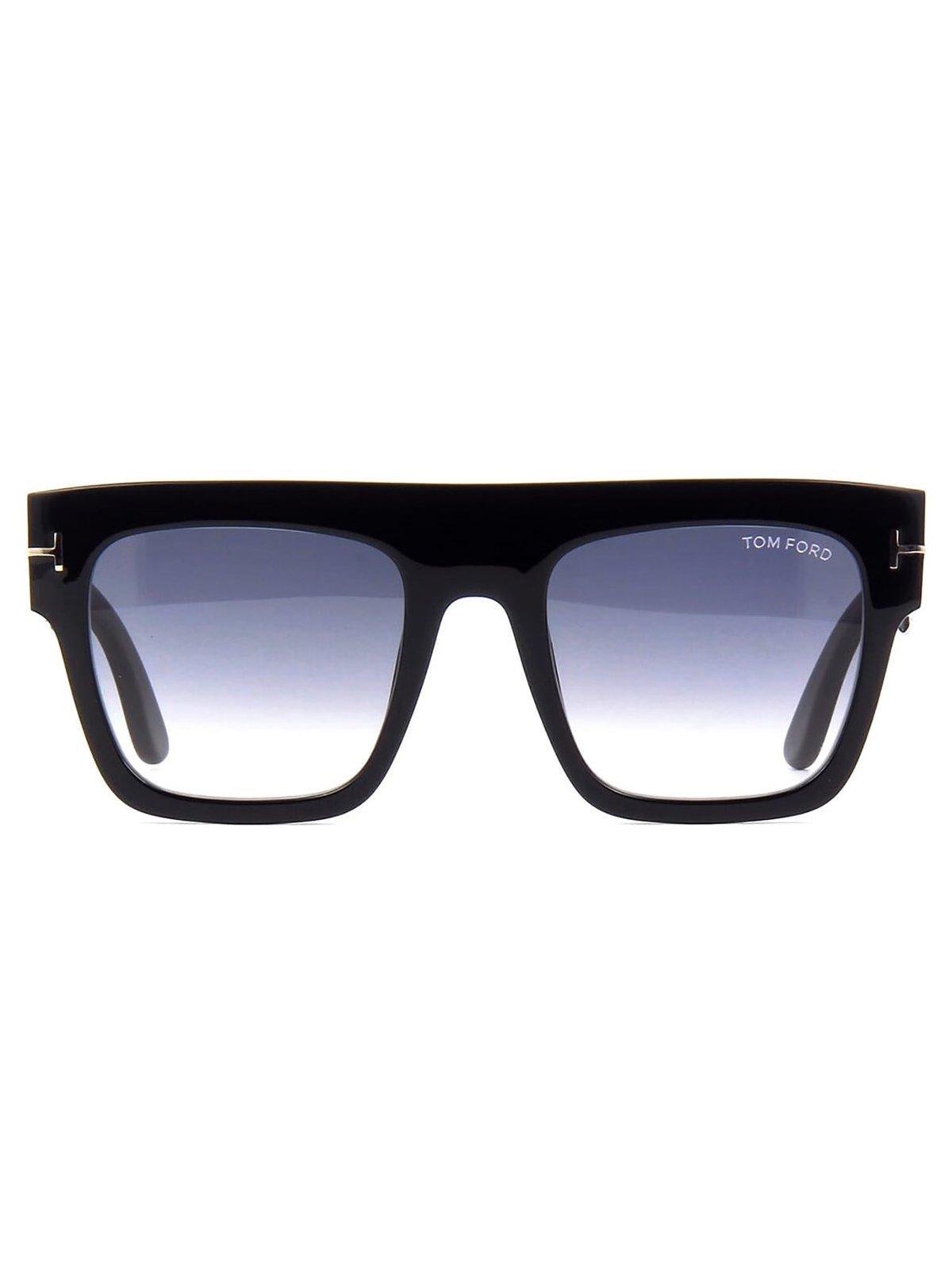 Tom Ford Eyewear Renee Square In 5201b - Nero Lucido / Fumo Grad