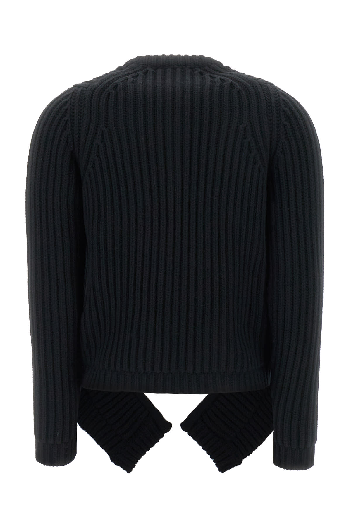 Shop Off-white Black Wool Blend Sweater In 1000