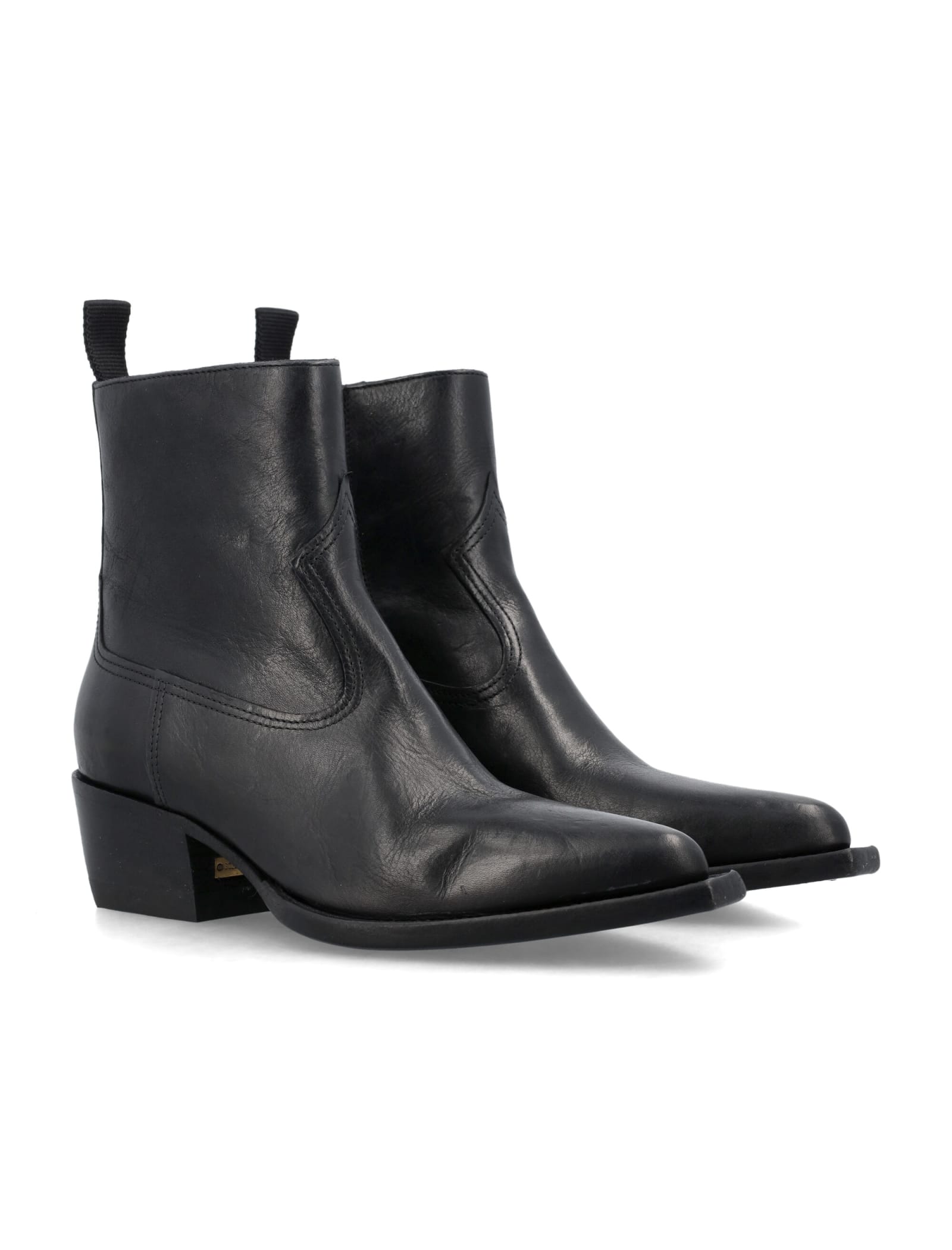 Golden Goose Leather Boots In Black