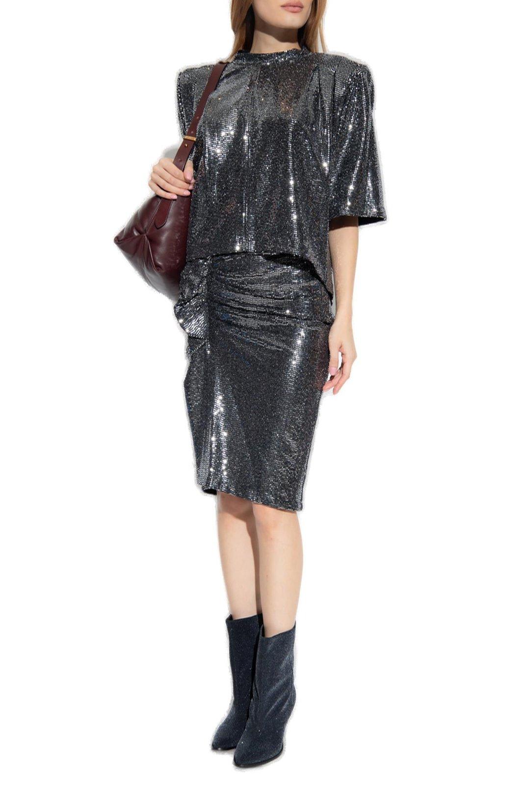 Shop Marant Etoile Dolene Sequinned Skirt