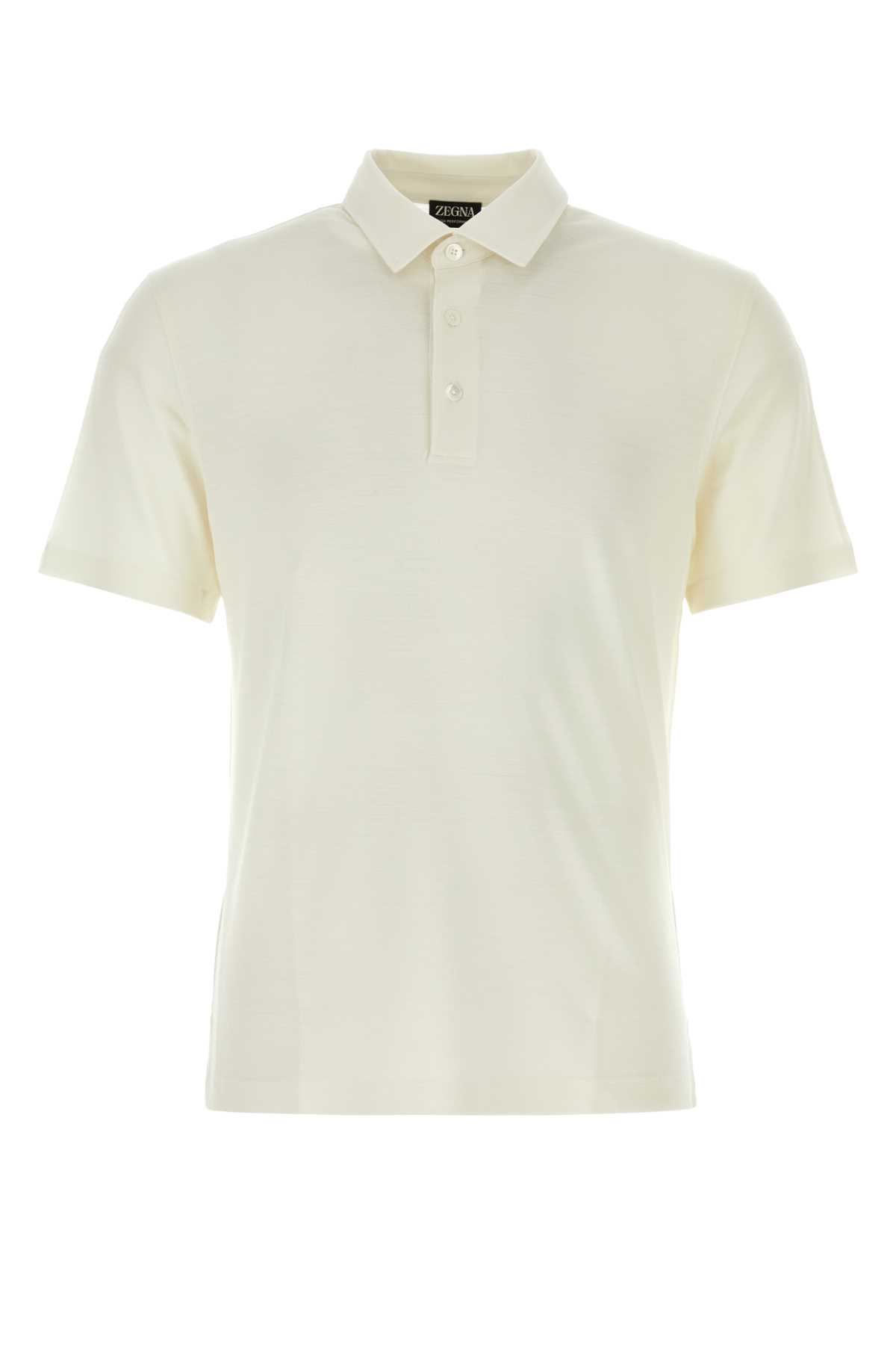 Ivory Piquet Polo Shirt