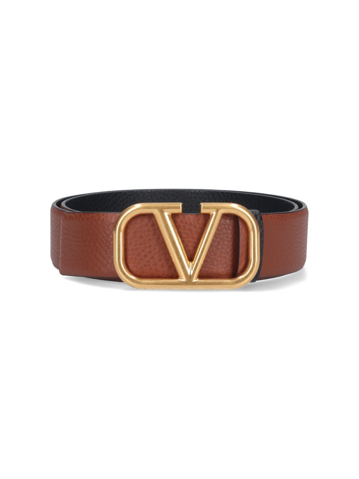 Valentino Vlogo Signature Reversible Belt In Brown