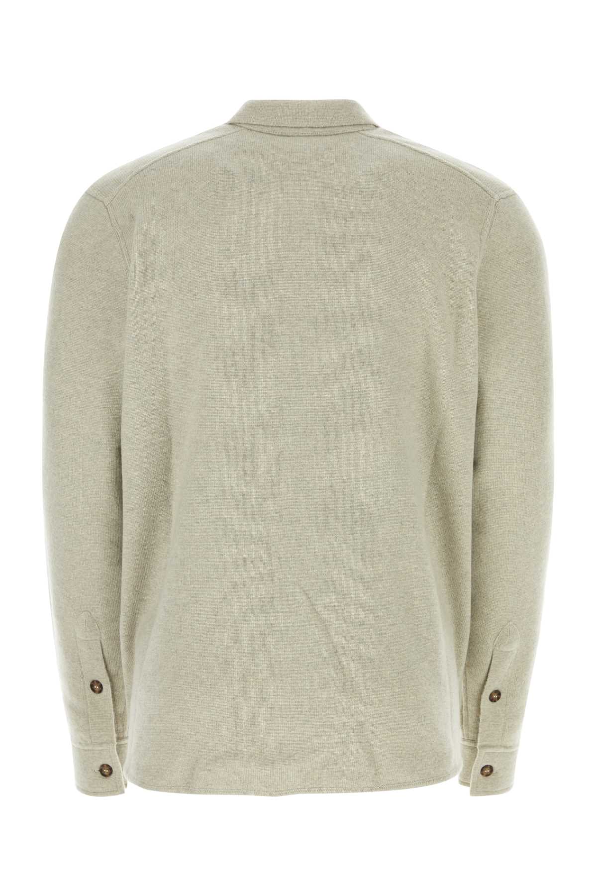 LE KASHA LIGHT GREY CASHMERE CARDIGAN