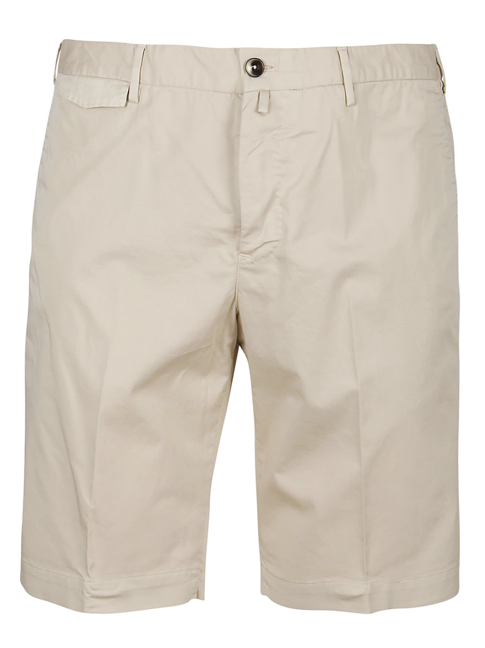 Pt01 Mens Beige Bermuda Shorts In Burro