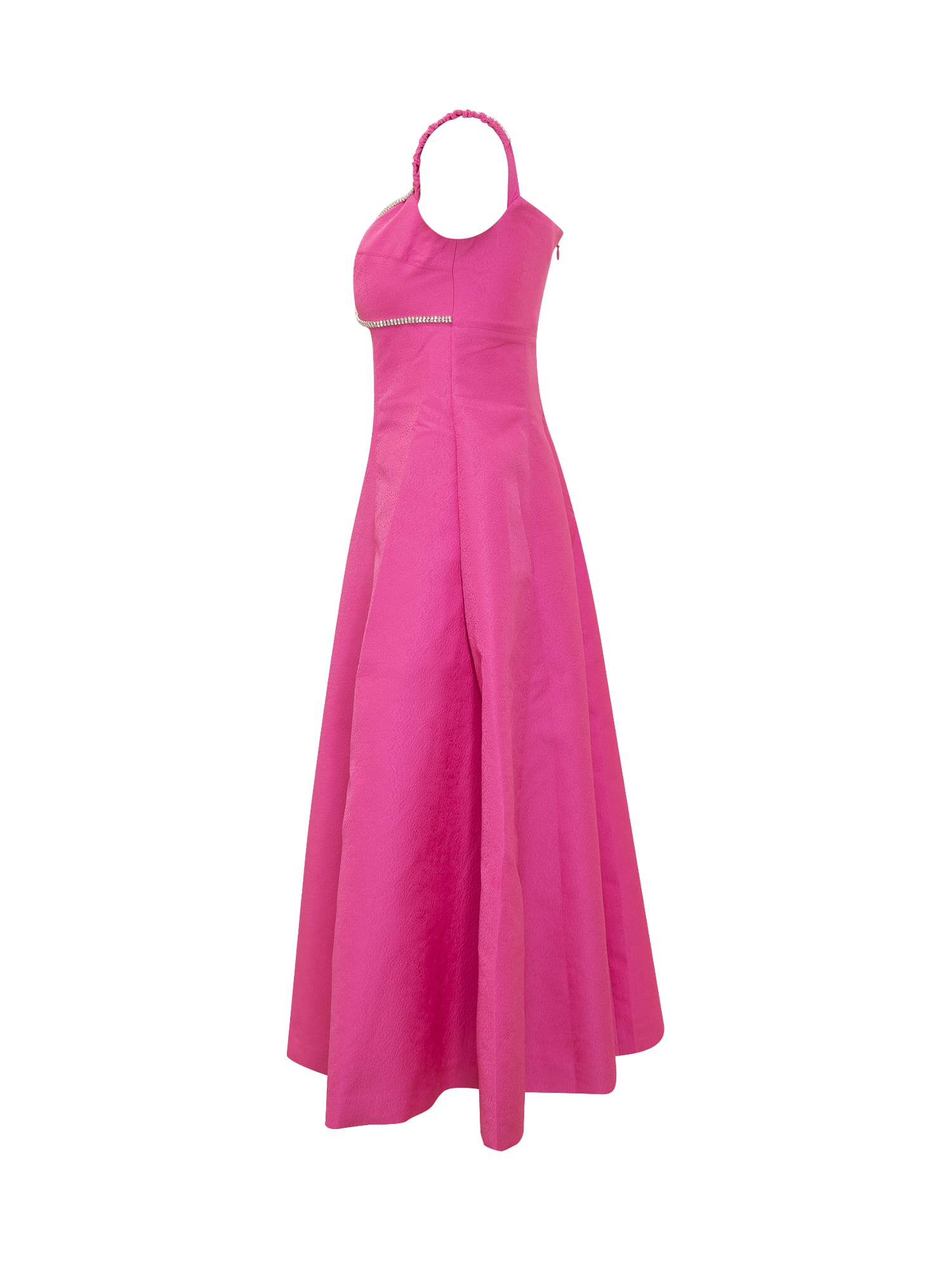Shop Self-portrait Textured Diamante Dress In Pink
