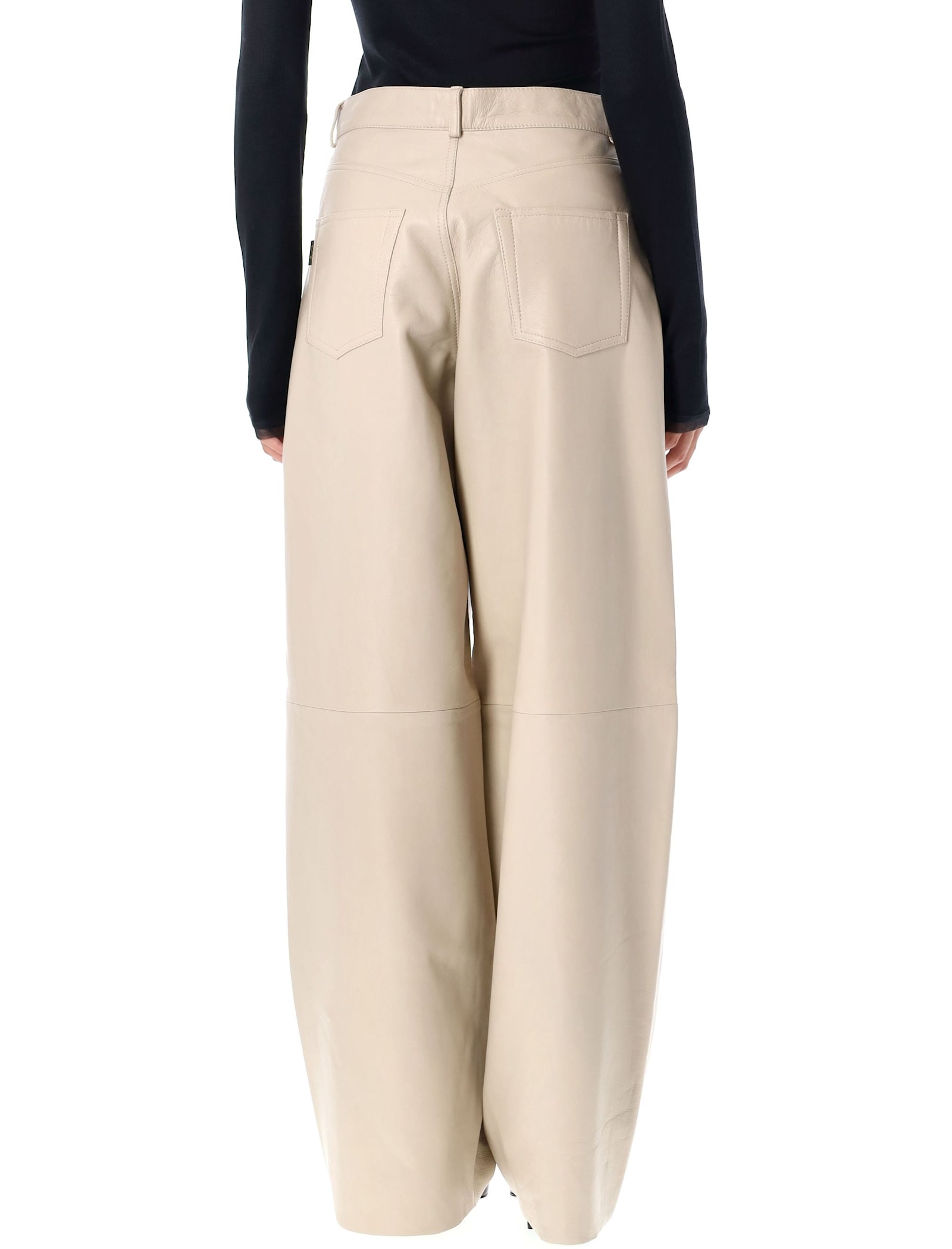 Haikure Bethany Leather Pants In Neutral