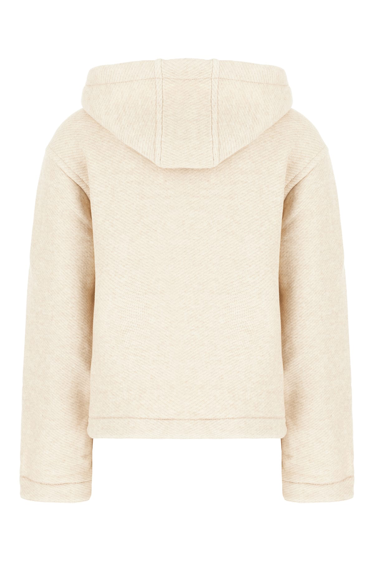 Max Mara Sand Cotton Blend Sweatshirt In Albino