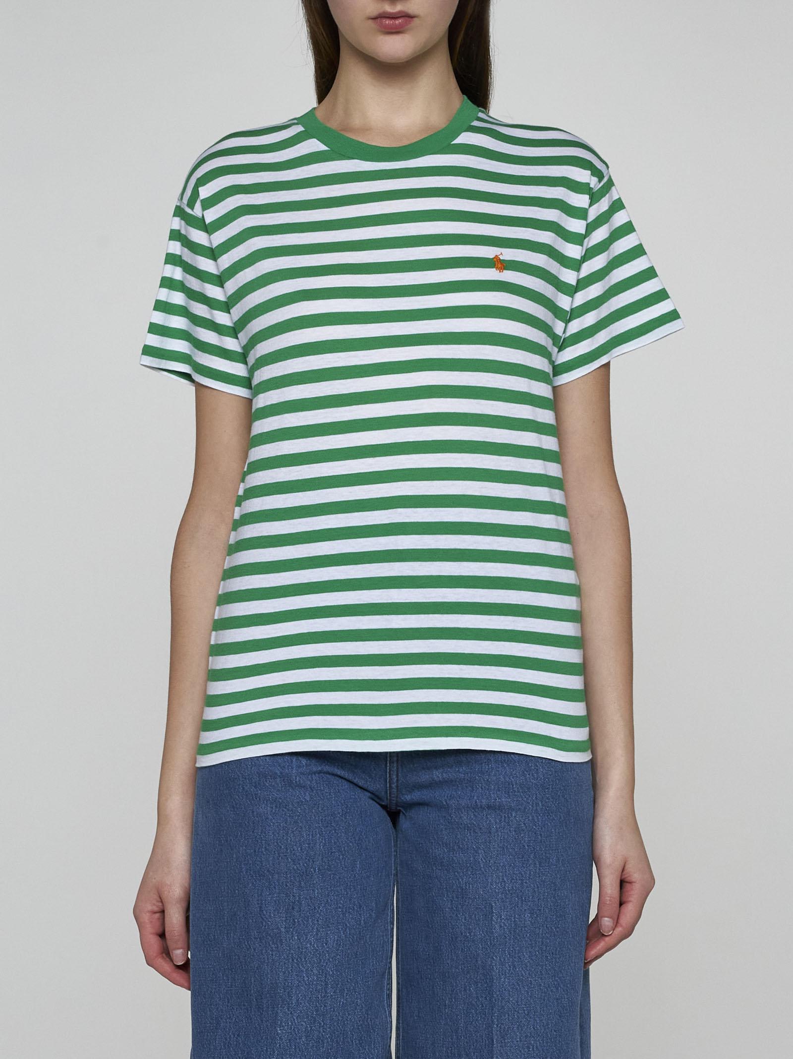 Shop Polo Ralph Lauren Striped Cotton T-shirt