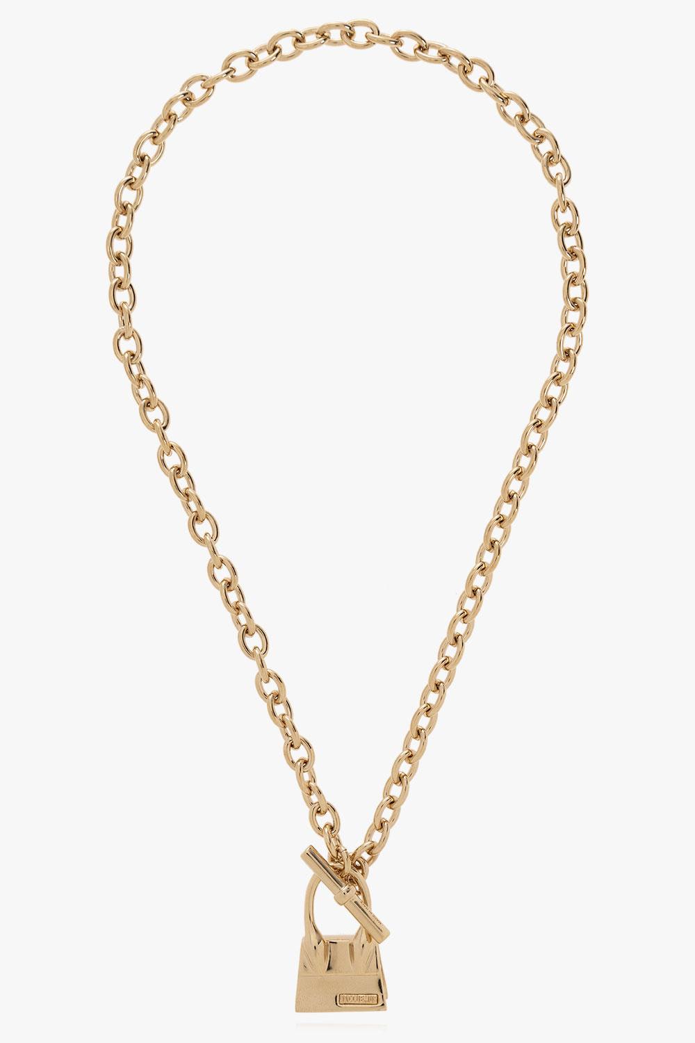 Shop Jacquemus Necklace With Charm In Gold