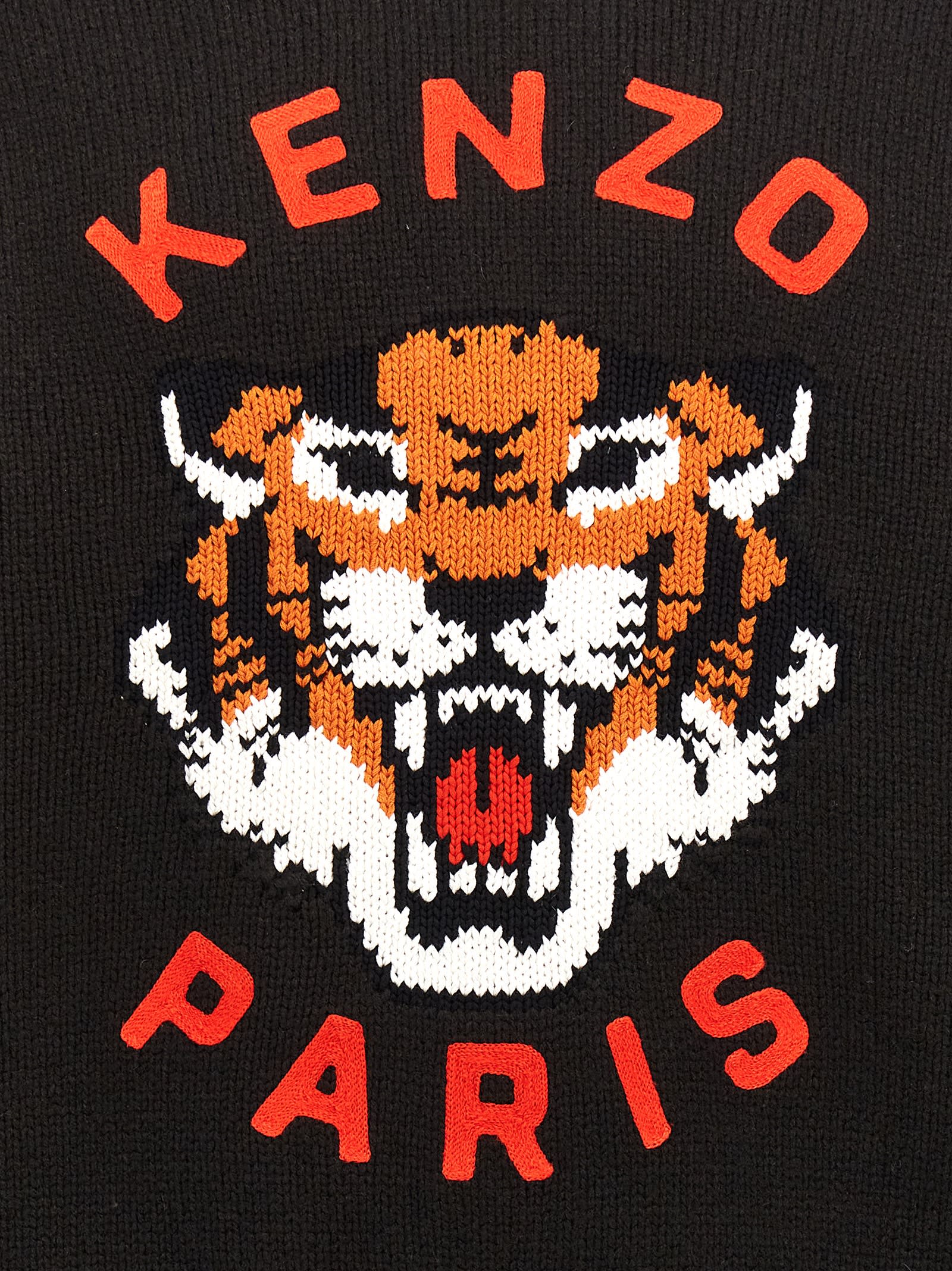 Shop Kenzo Rws Lucky Tiger Sweater In Black