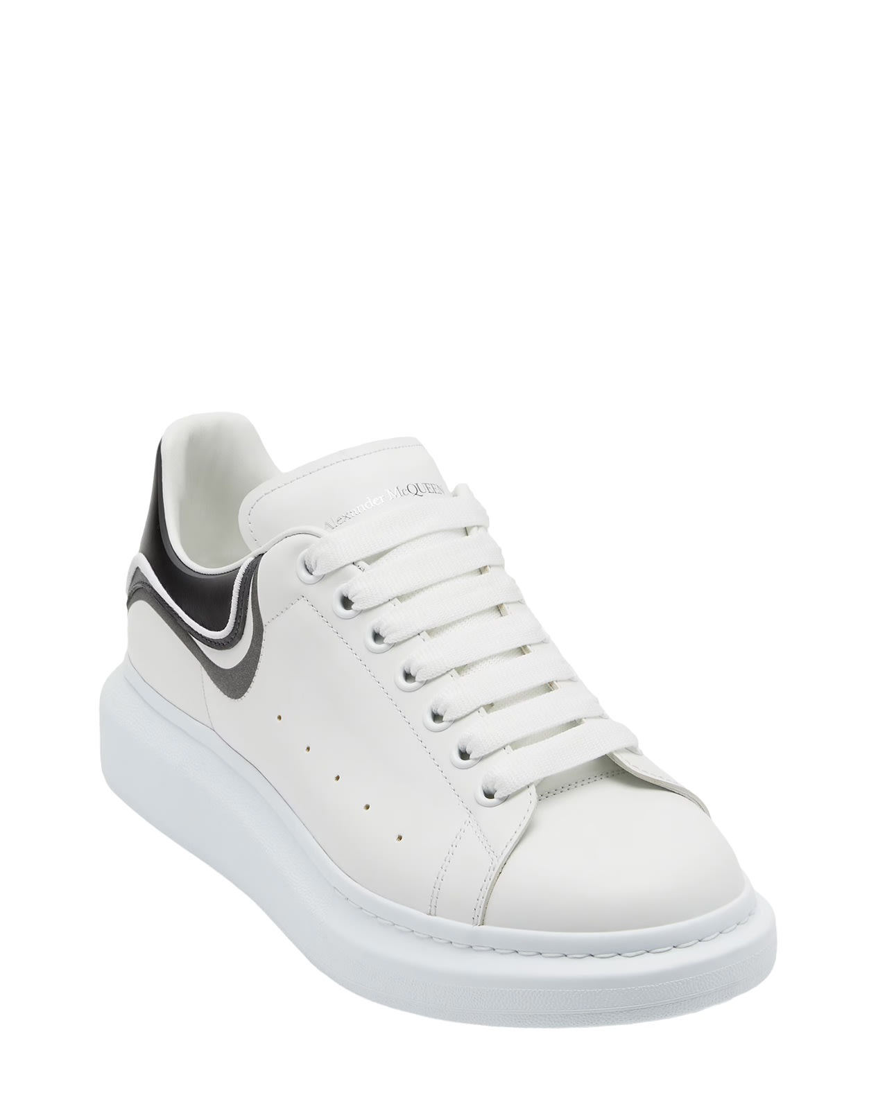 Shop Alexander Mcqueen Oversized Sneakers In White/black/ash Grey