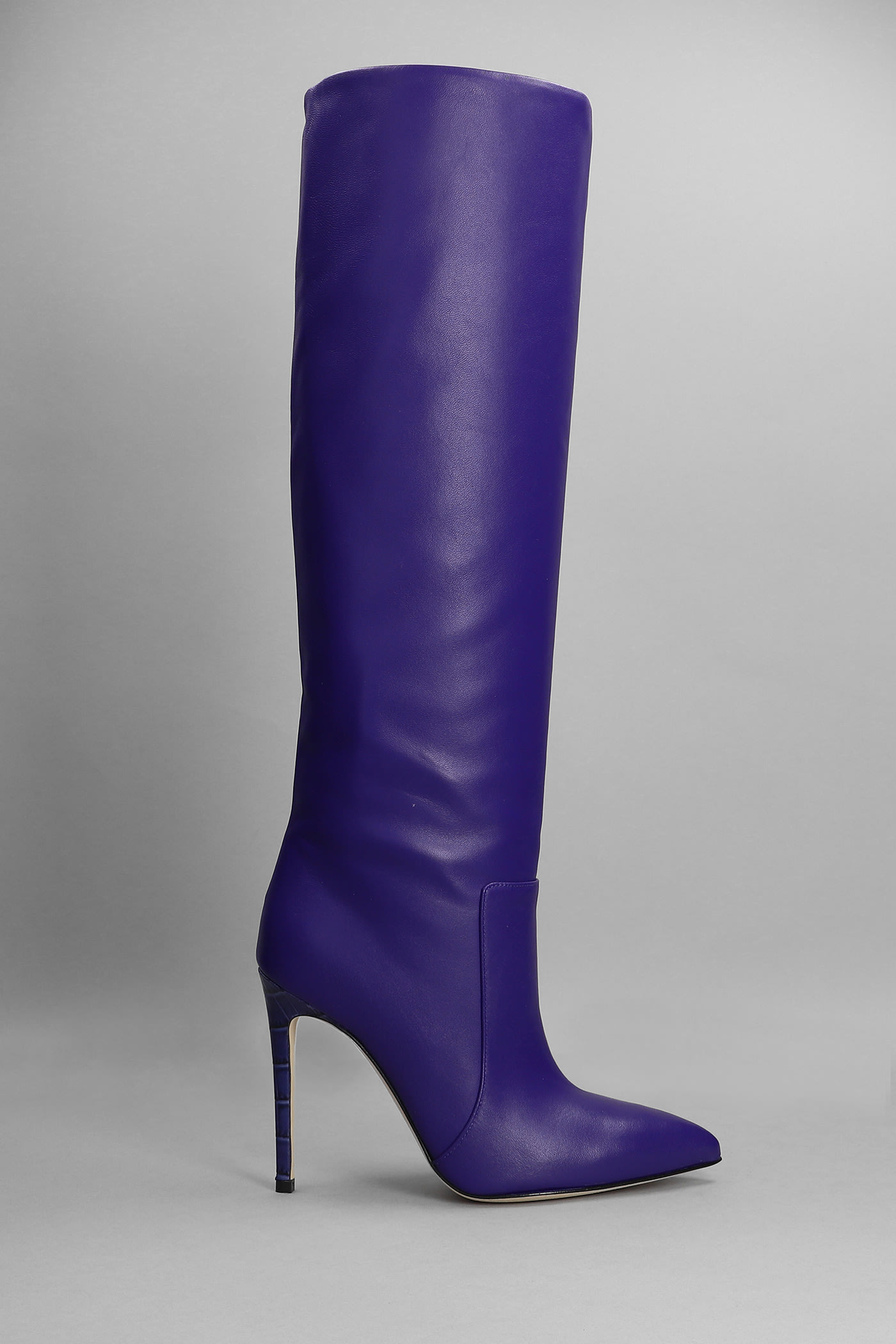 Paris Texas High Heels Boots In Viola Leather
