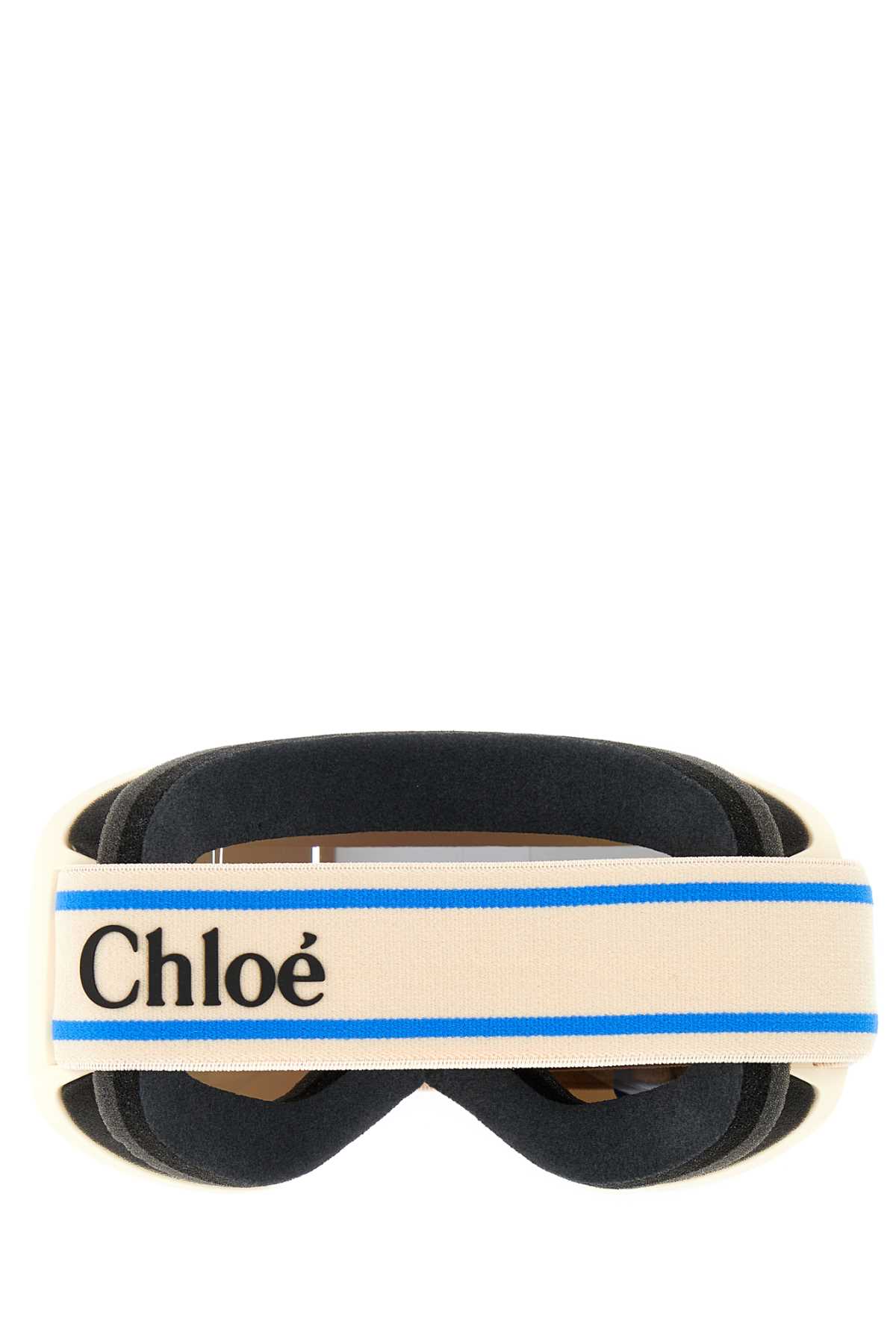 Shop Chloé Ivory Acetate Snow Mask In Multi