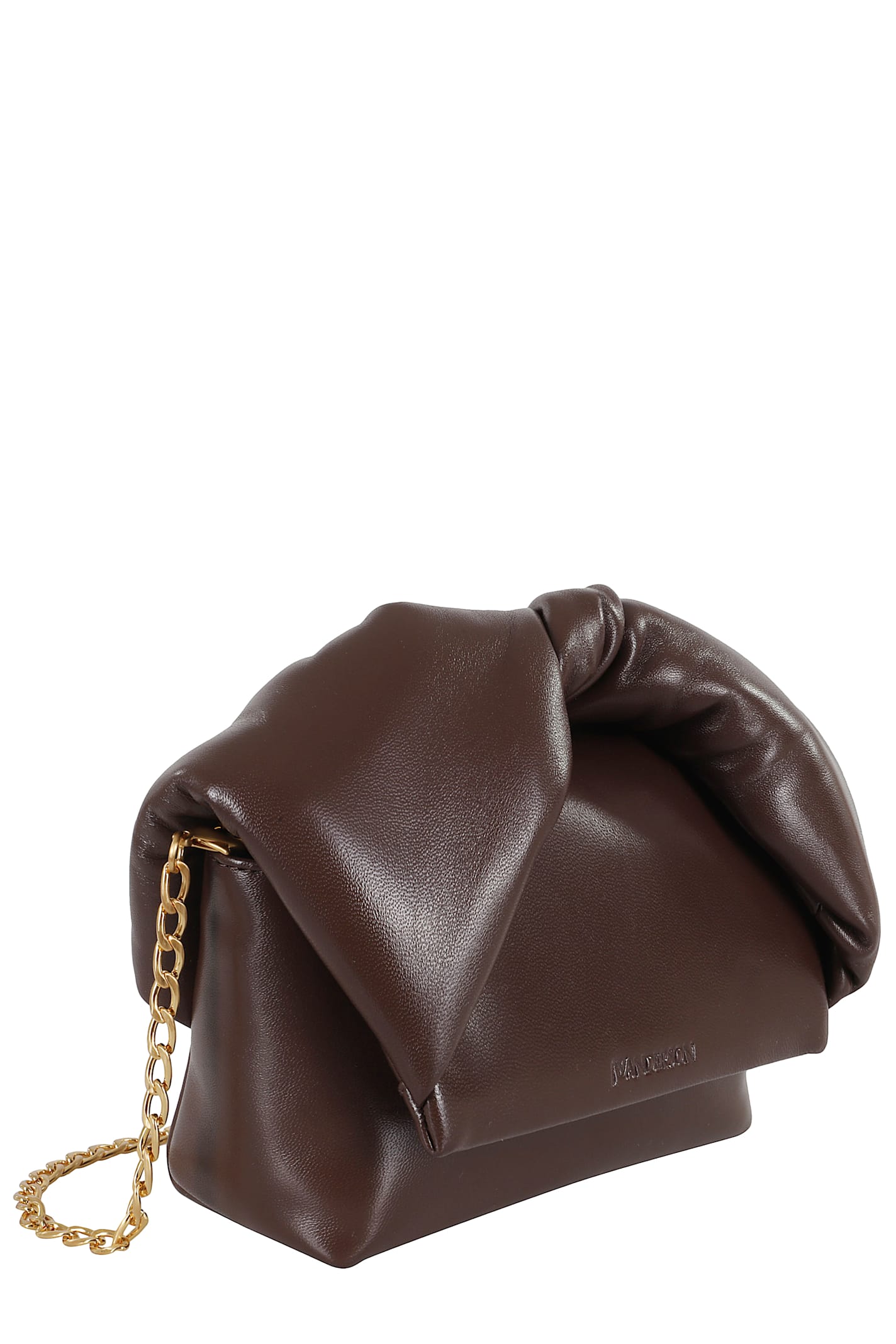 Jw Anderson Chocolate Nappa Leather Medium Twister Handbag In Brown