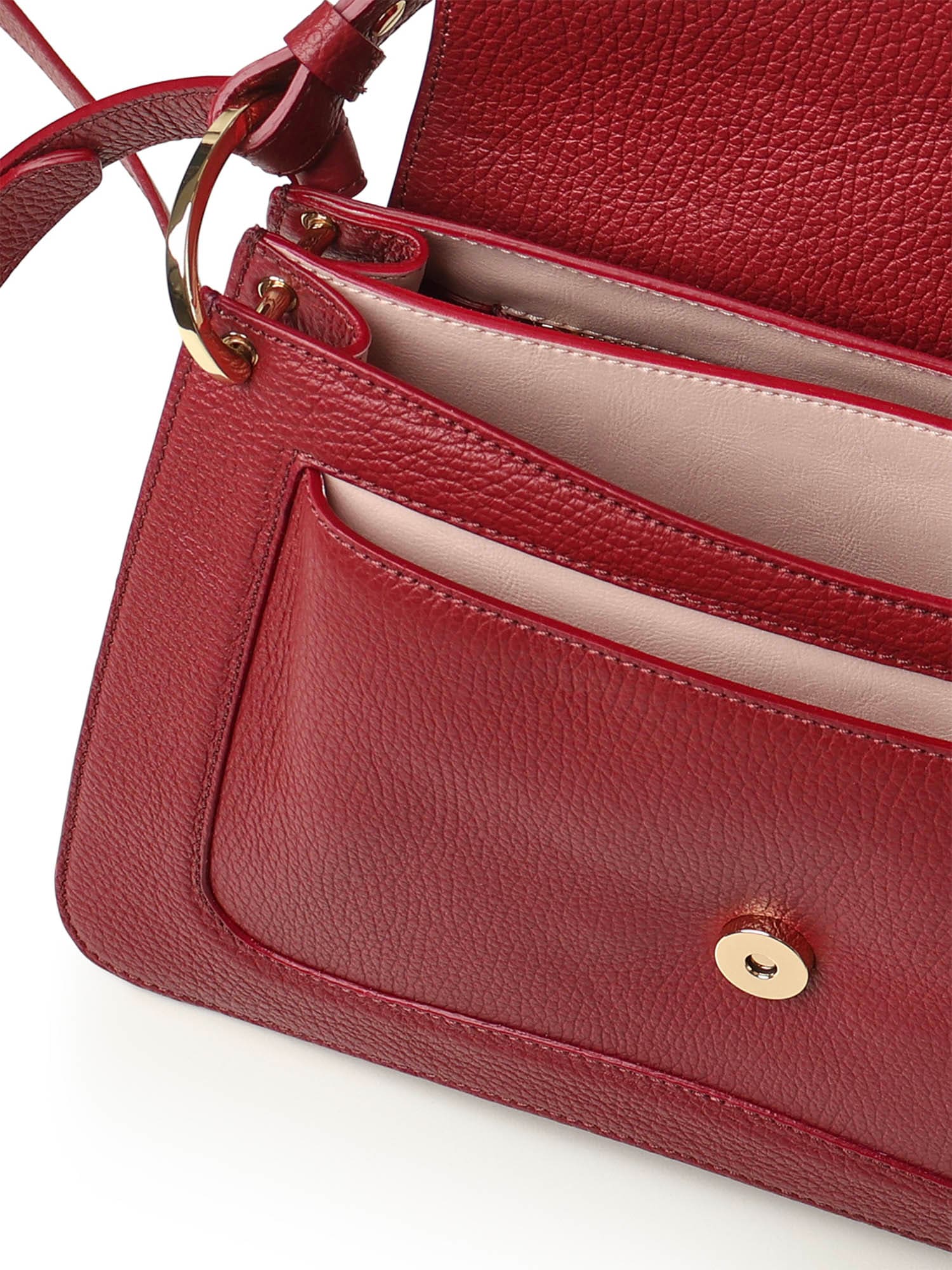 Coccinelle Red Leather Women Handbag In Red