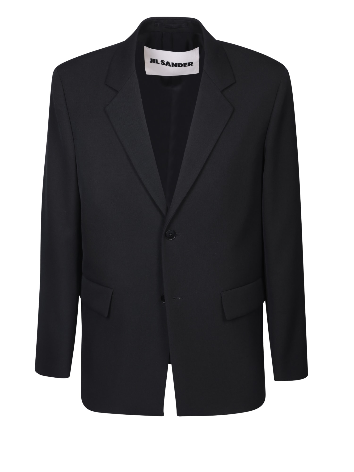 Shop Jil Sander Single-breasted Jacket Black Suit