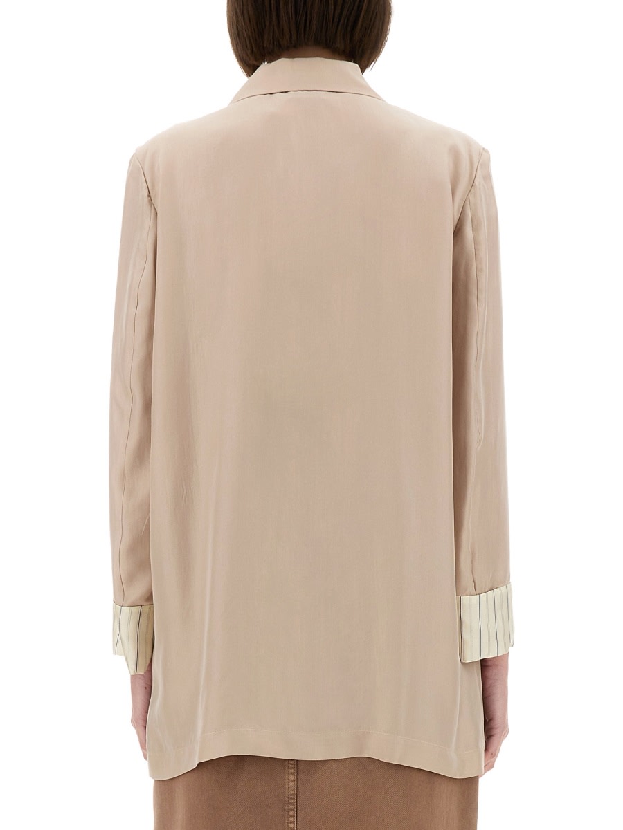 Alysi Silk Blazer In Pink
