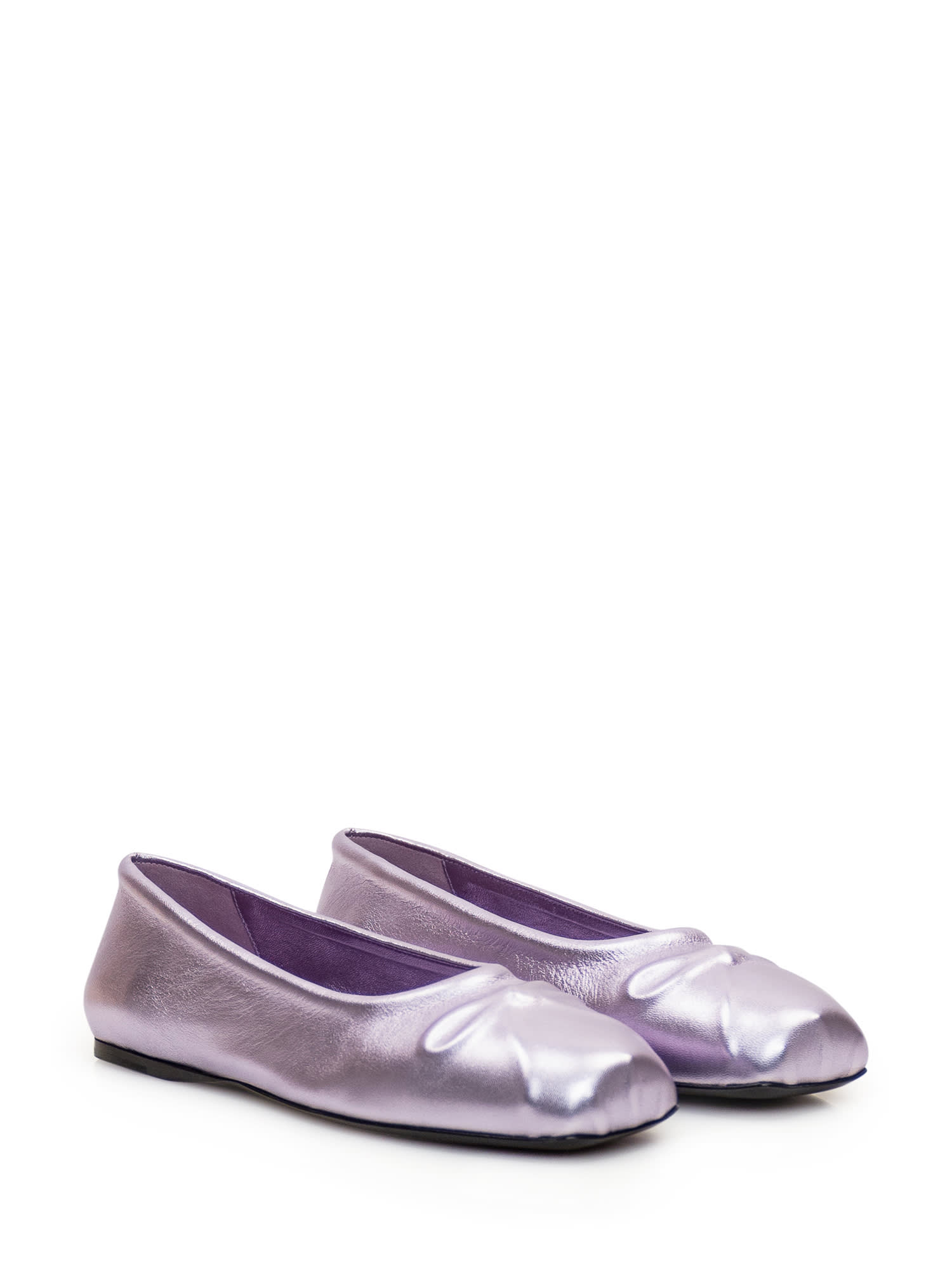 Shop Marni Lillte Bow Ballet Flats In Light Blue