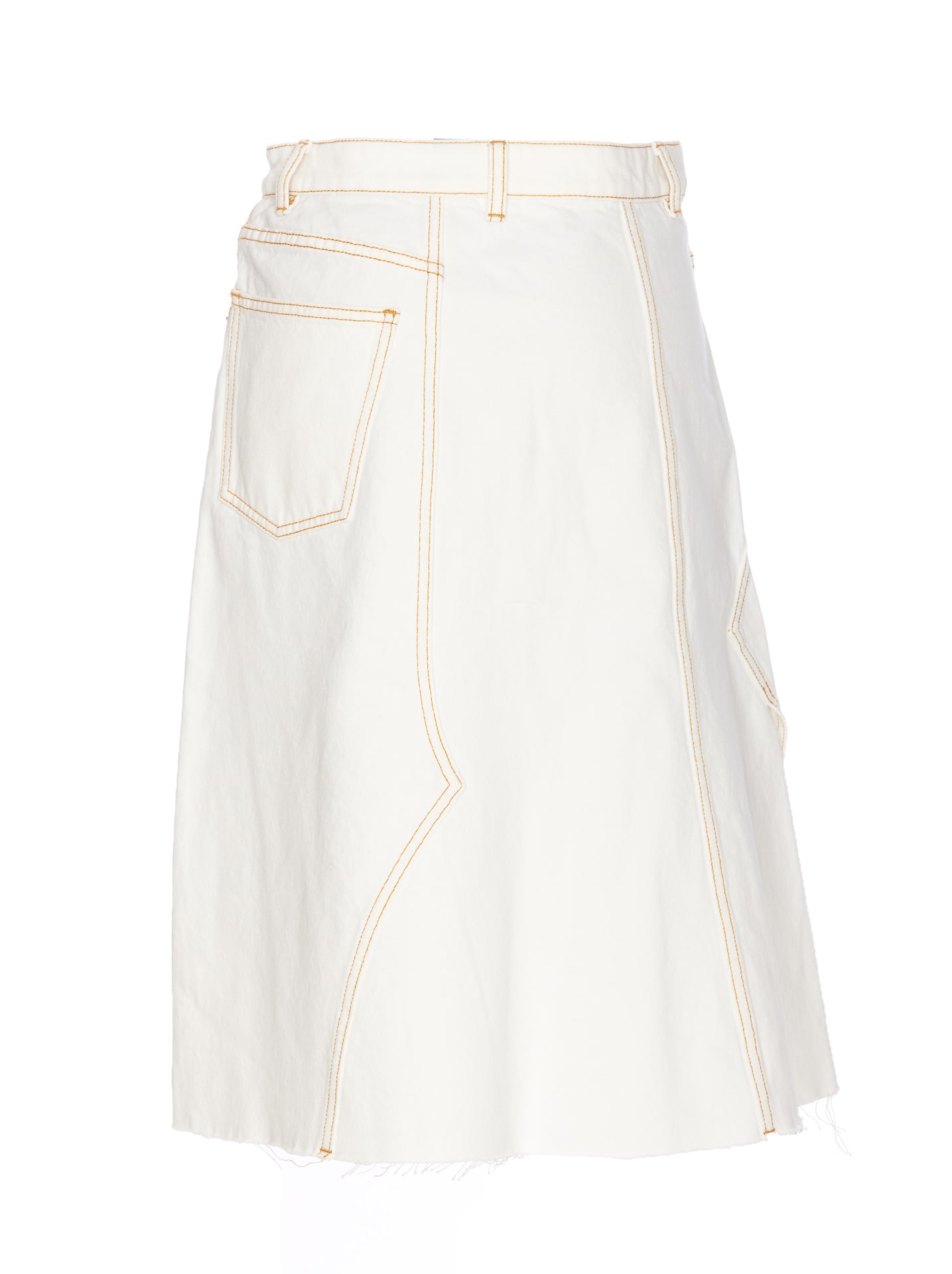 TORY BURCH DECONSTRUCTED DENIM SKIRT 